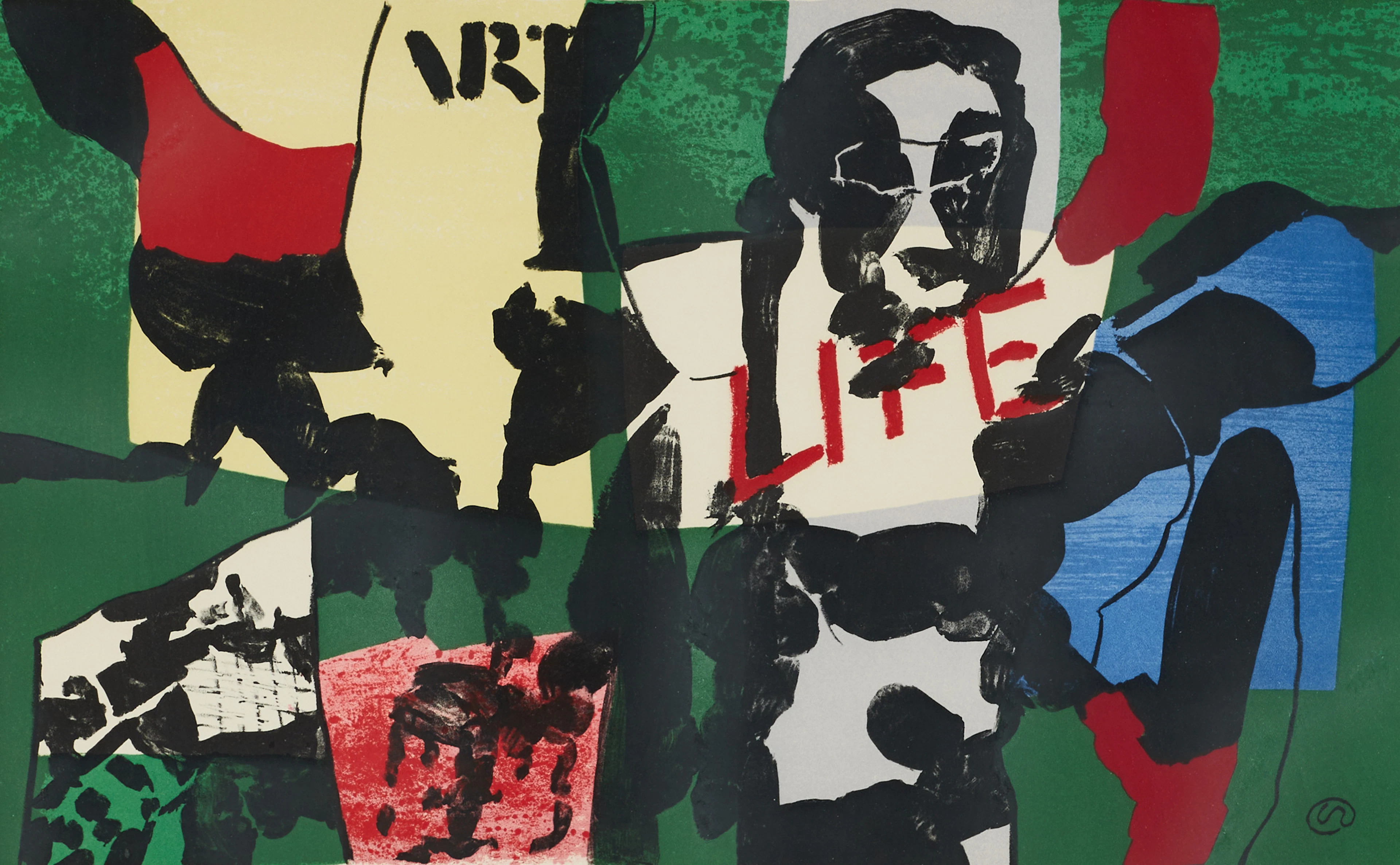 LENNART RODHE (1916-2005). Komposition, signerad, numrerad 97/310