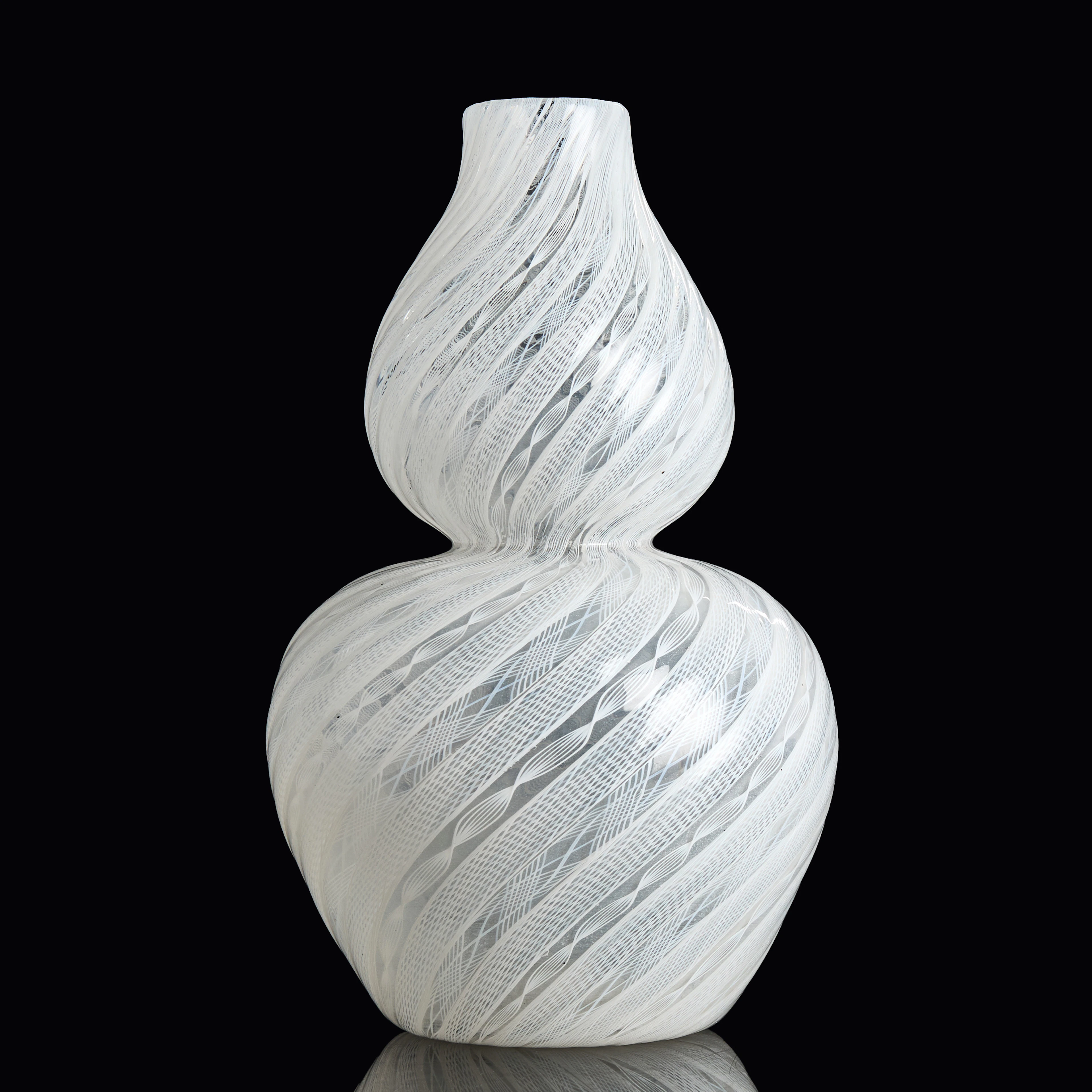 PAOLO VENINI. "Fazzoletto", vas, glas, Venini Murano, märkt i botten
