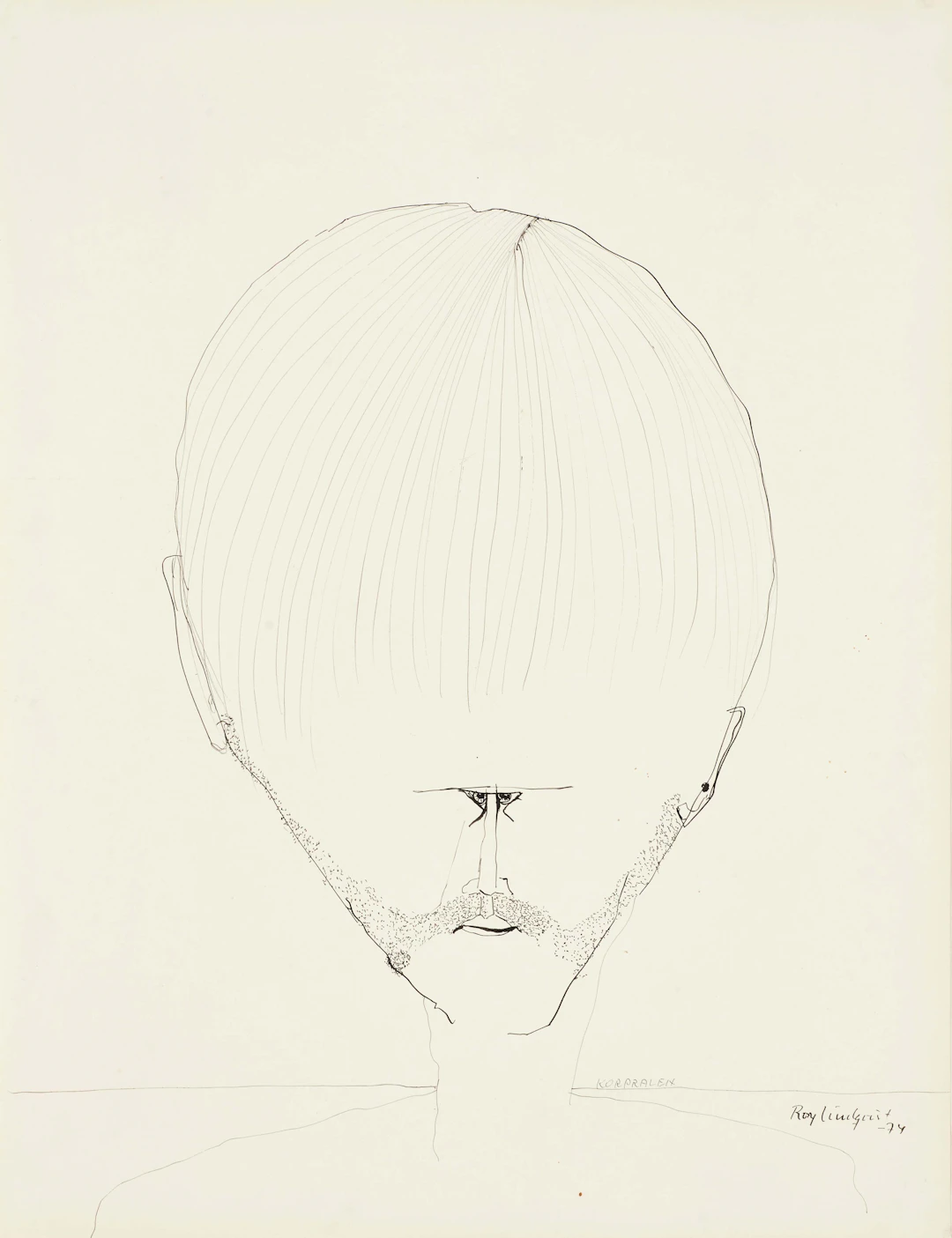 ROY LINDQVIST (1930-1987). 2 st, "Korpralen", "Beklagaren", signerad