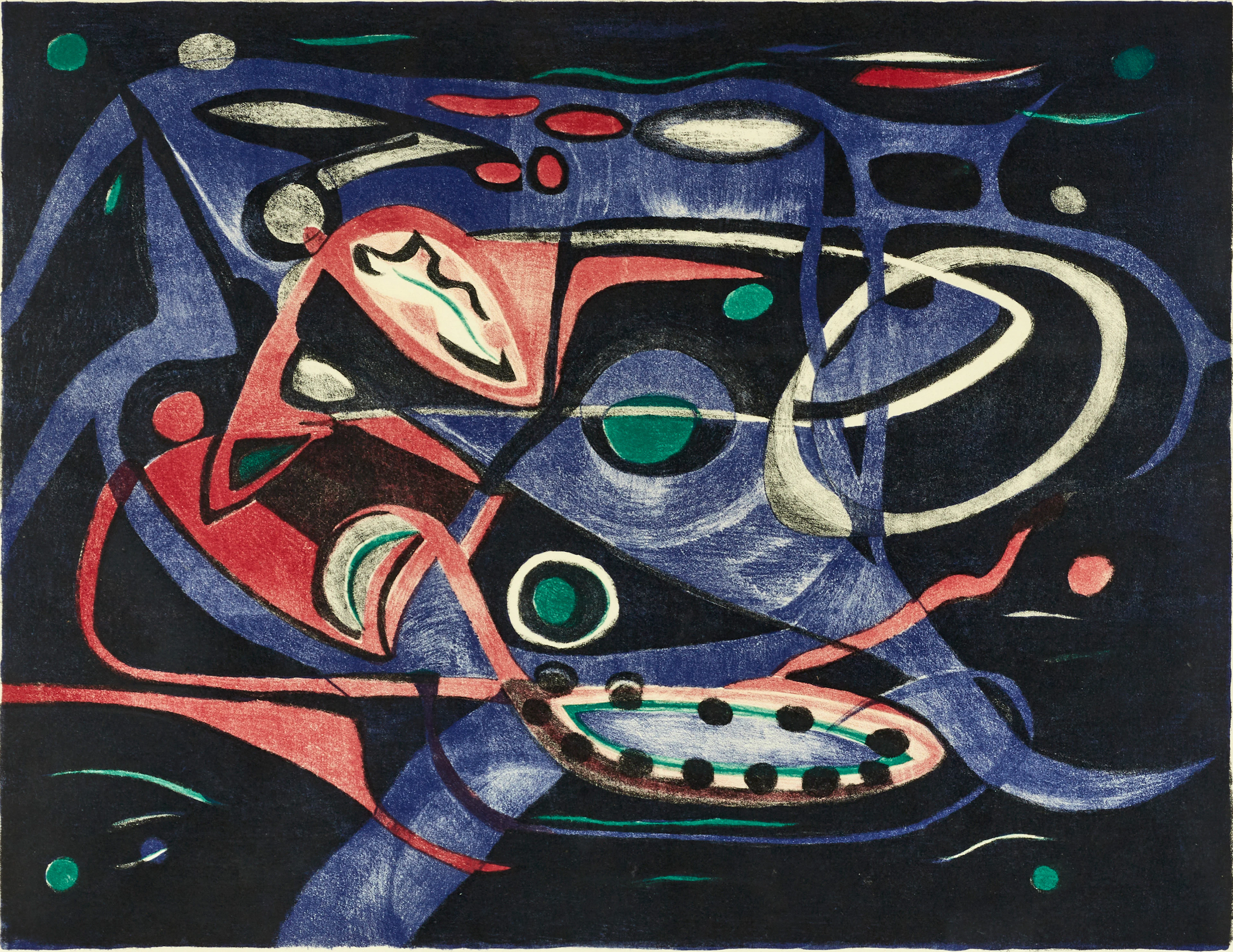 SIRI RATHSMAN (1895-1974), Komposition, signerad och daterad 1954