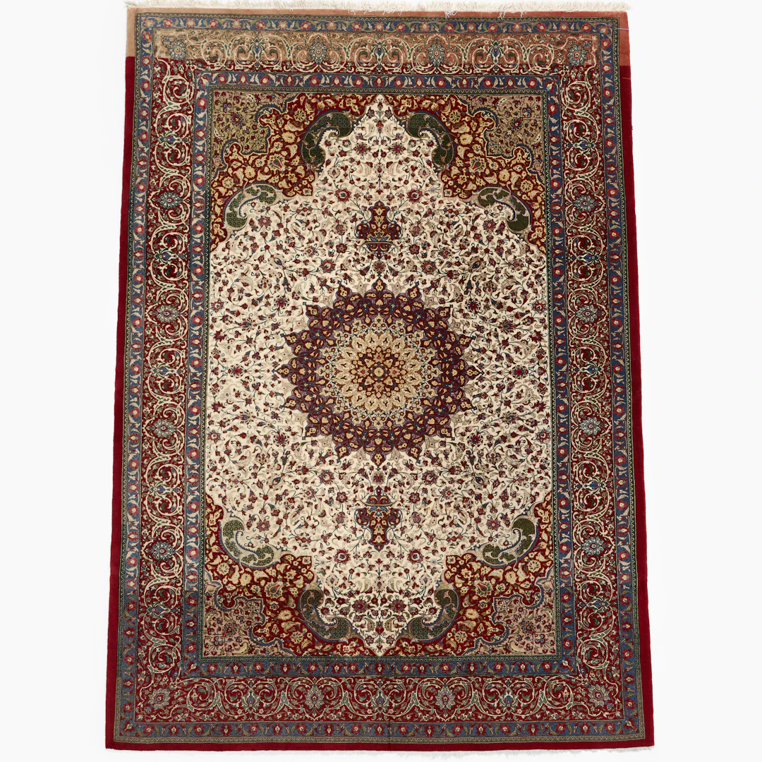 ORIENTALISK MATTA, Ghom på silkesvarp, ca 298x198cm.