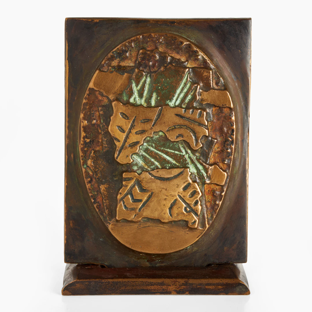 ALAIN SOUCASSE (FÖDD 1951). "Traces", signerad och daterad -96, skulptur