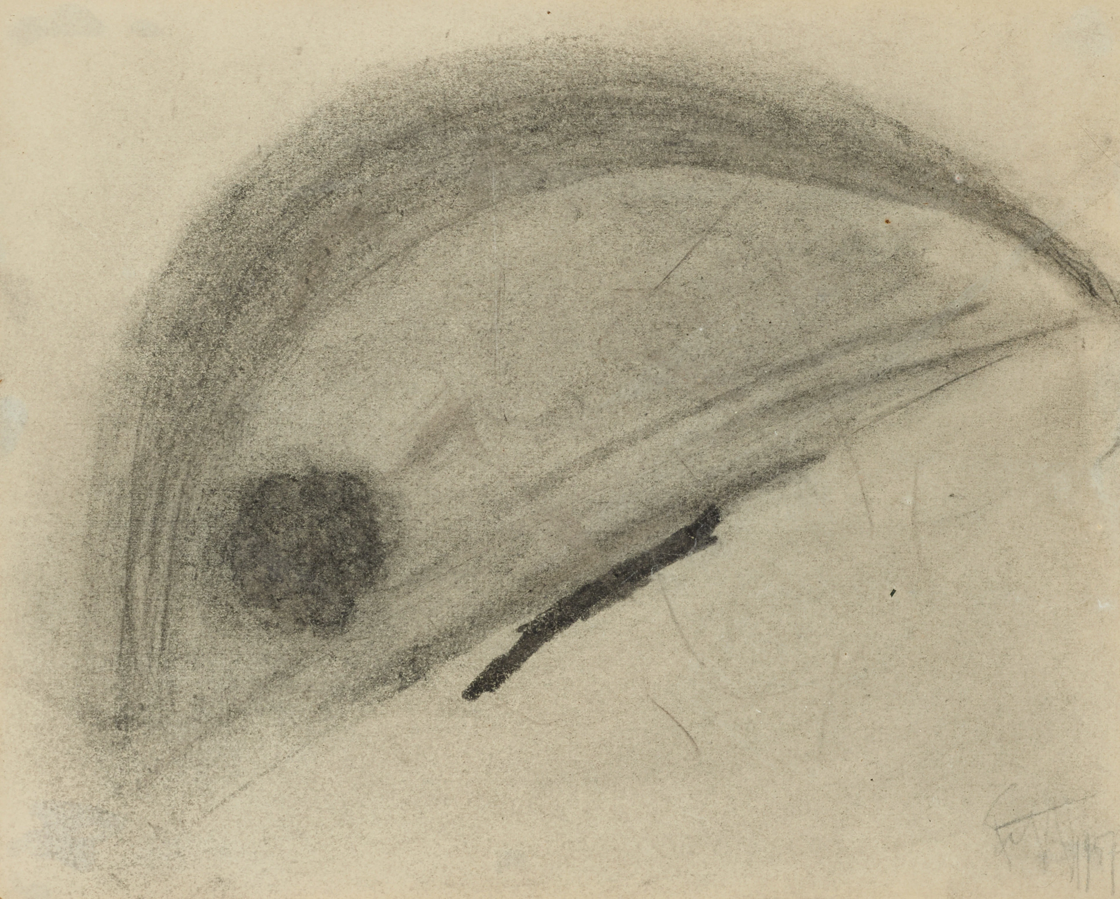 EDDIE FIGGE (1904-2003): Komposition, signerad och daterad Figge 1957, blyerts.