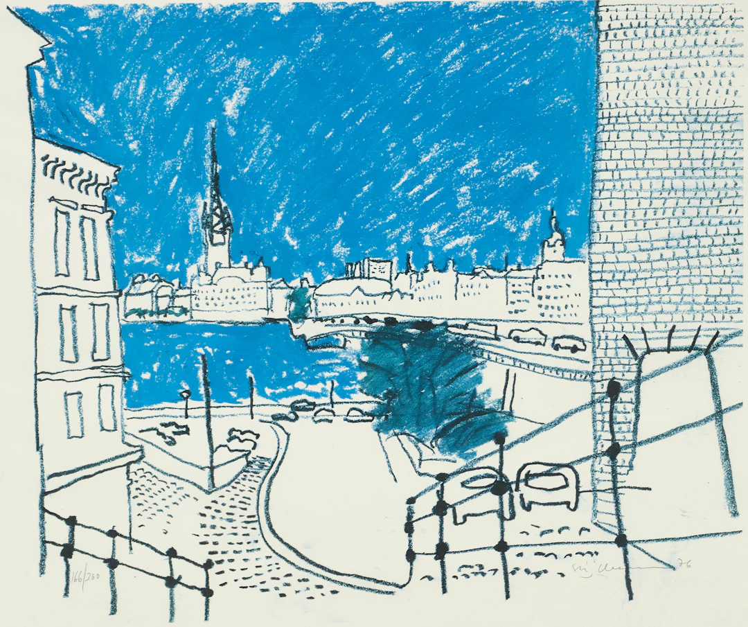 STIG (SLAS) CLAESSON (SVERIGE, 1928–2008). Stockholmsmotiv, signerad
