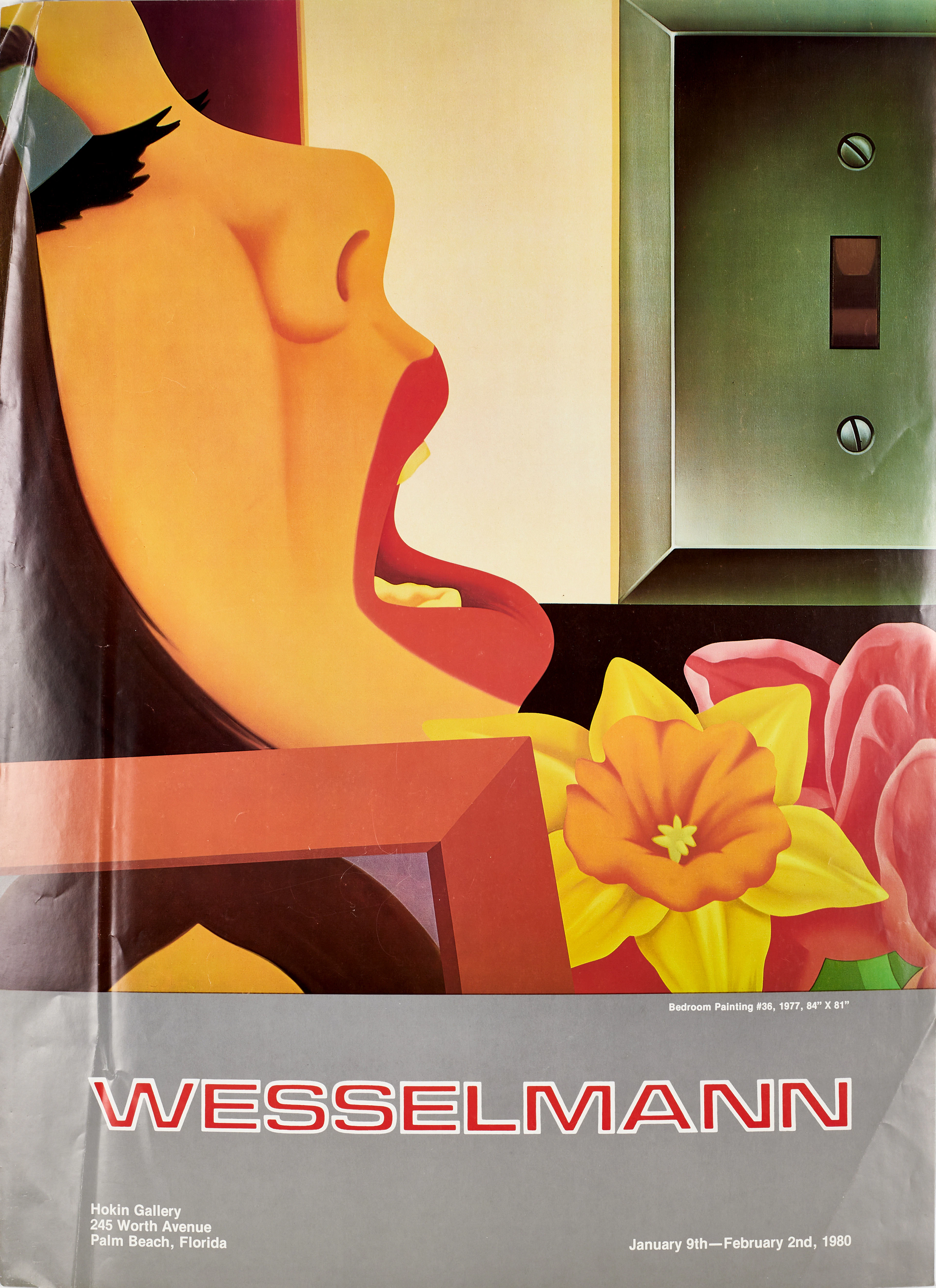 TOM WESSELMANN (USA, 1931-2004). Utställningsaffisch, med offsettryck
