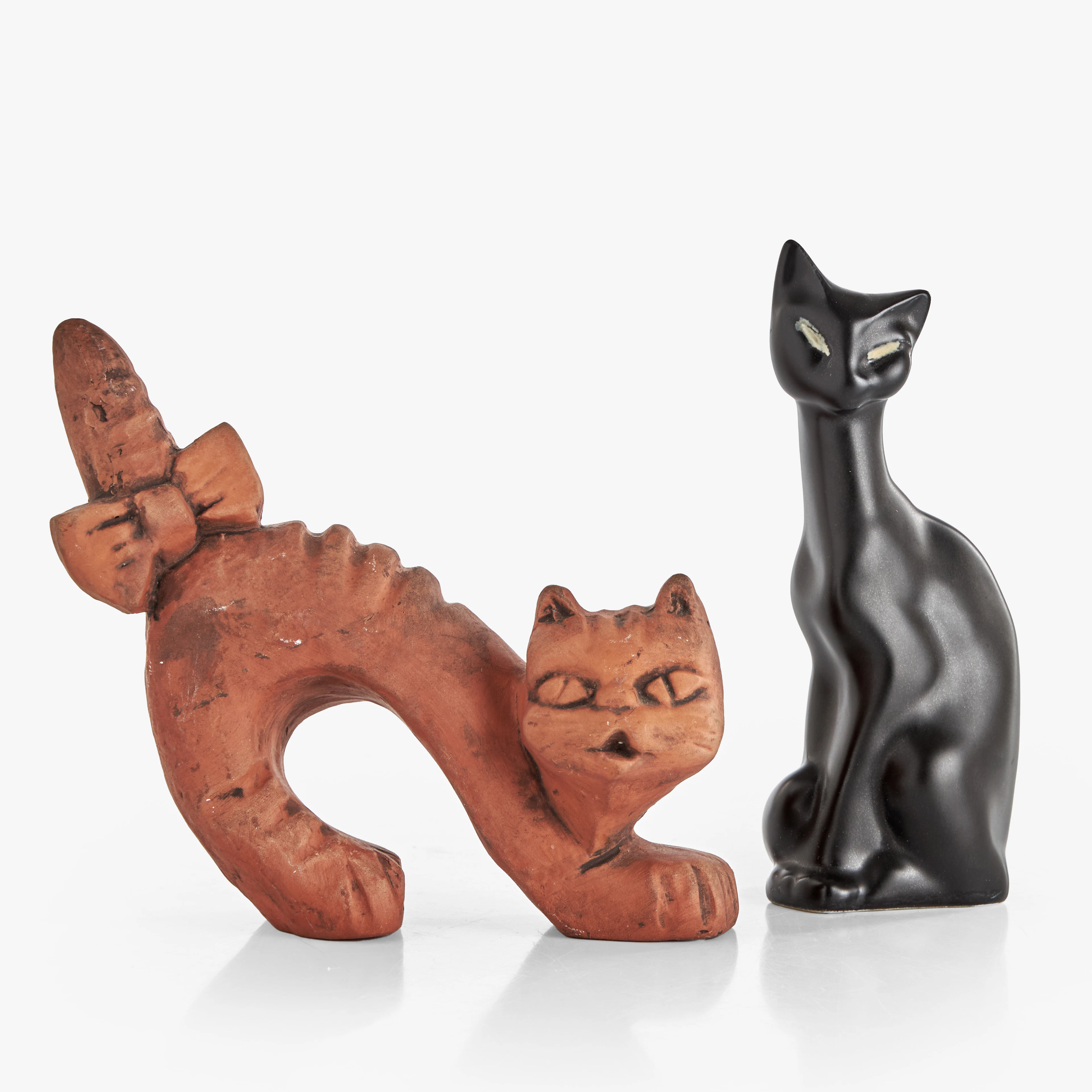 ESTER WALLIN & LILLEMOR MANNERHEIM. Figuriner, 2 st, katter, Upsala-Ekeby