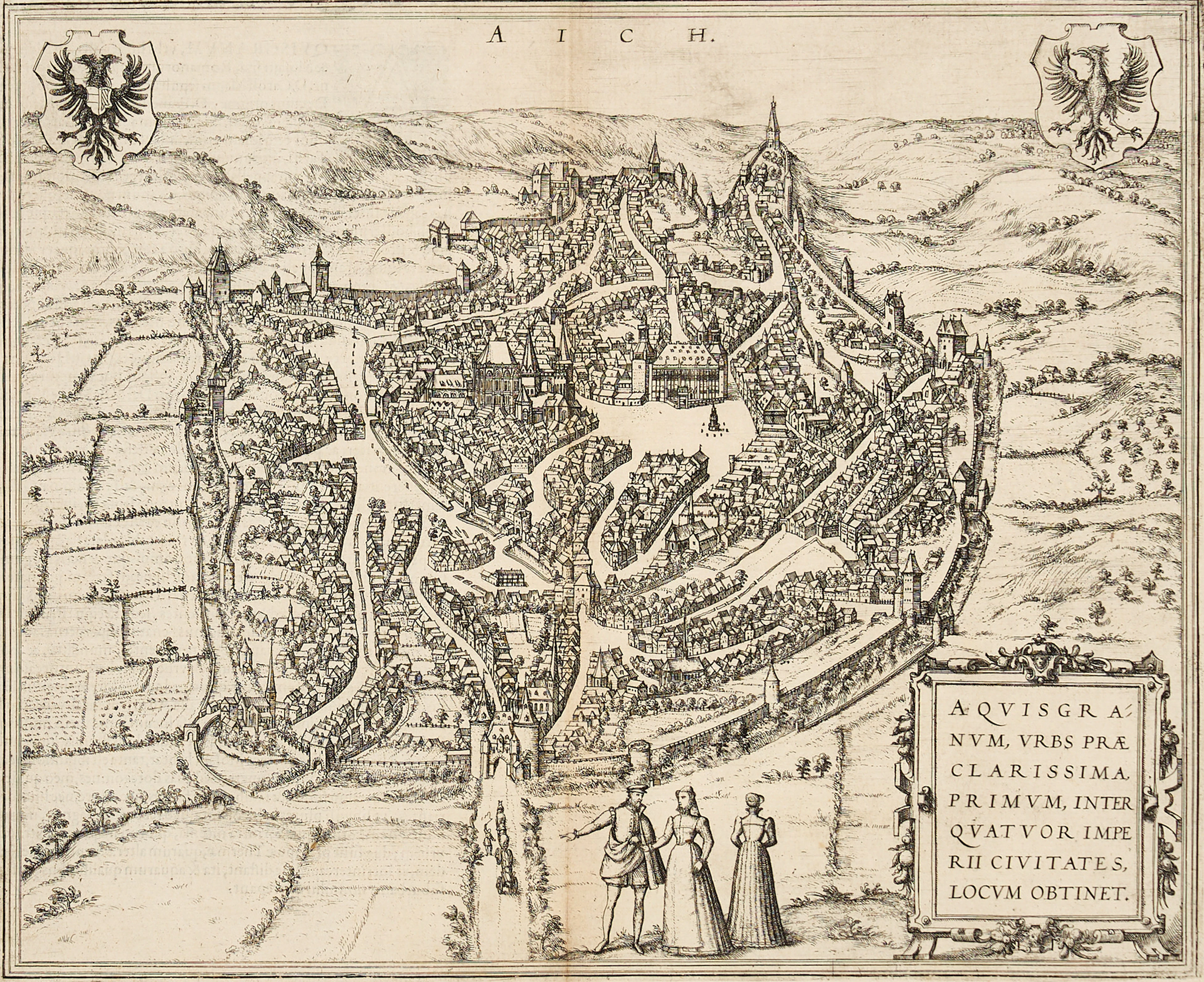 BRAUN/HOGENBERG, Aich (Aachen), 1572. Marseille, sent 1600-tal.