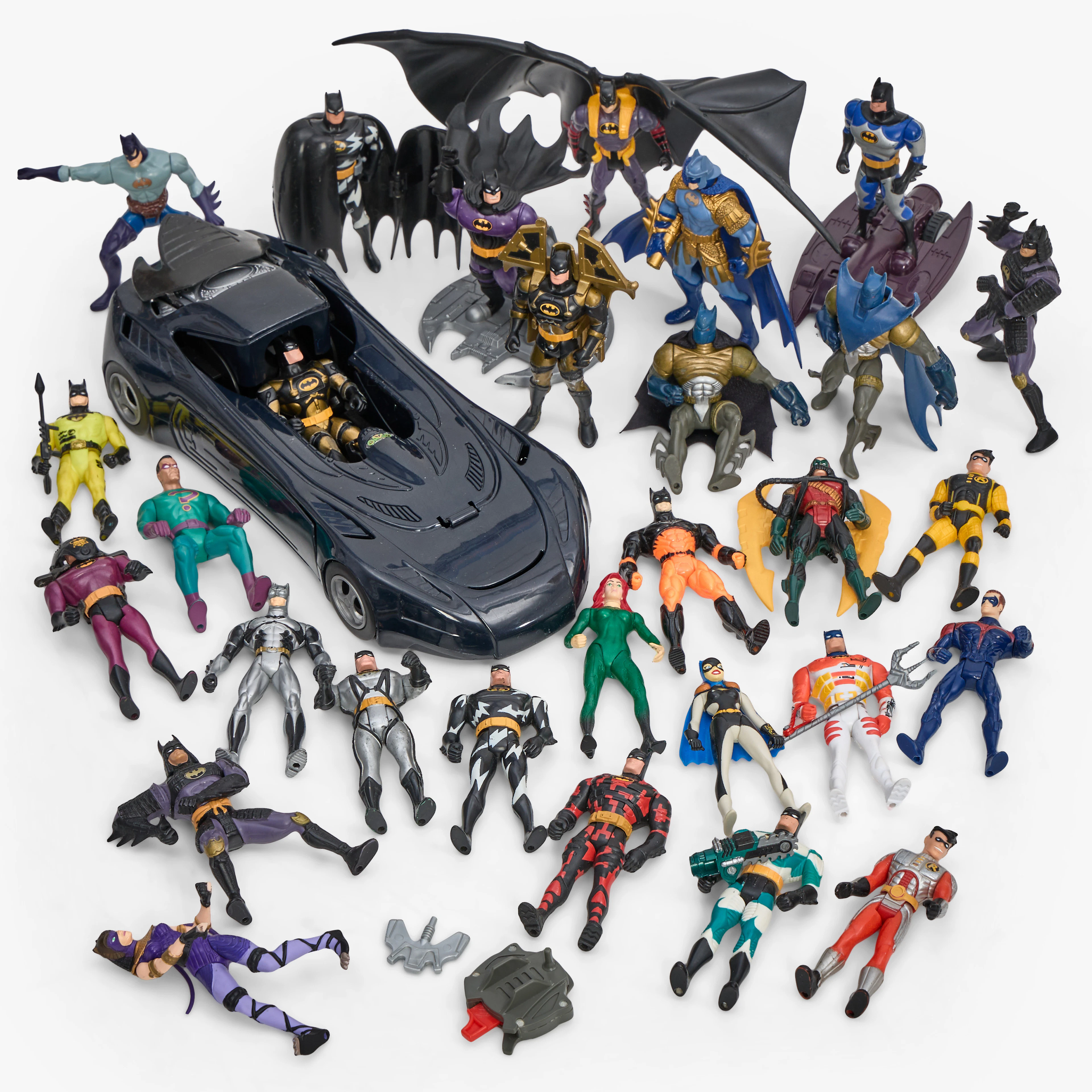 BATMAN. Actionfigurer, 29 st, Kenner, 1990-tal.