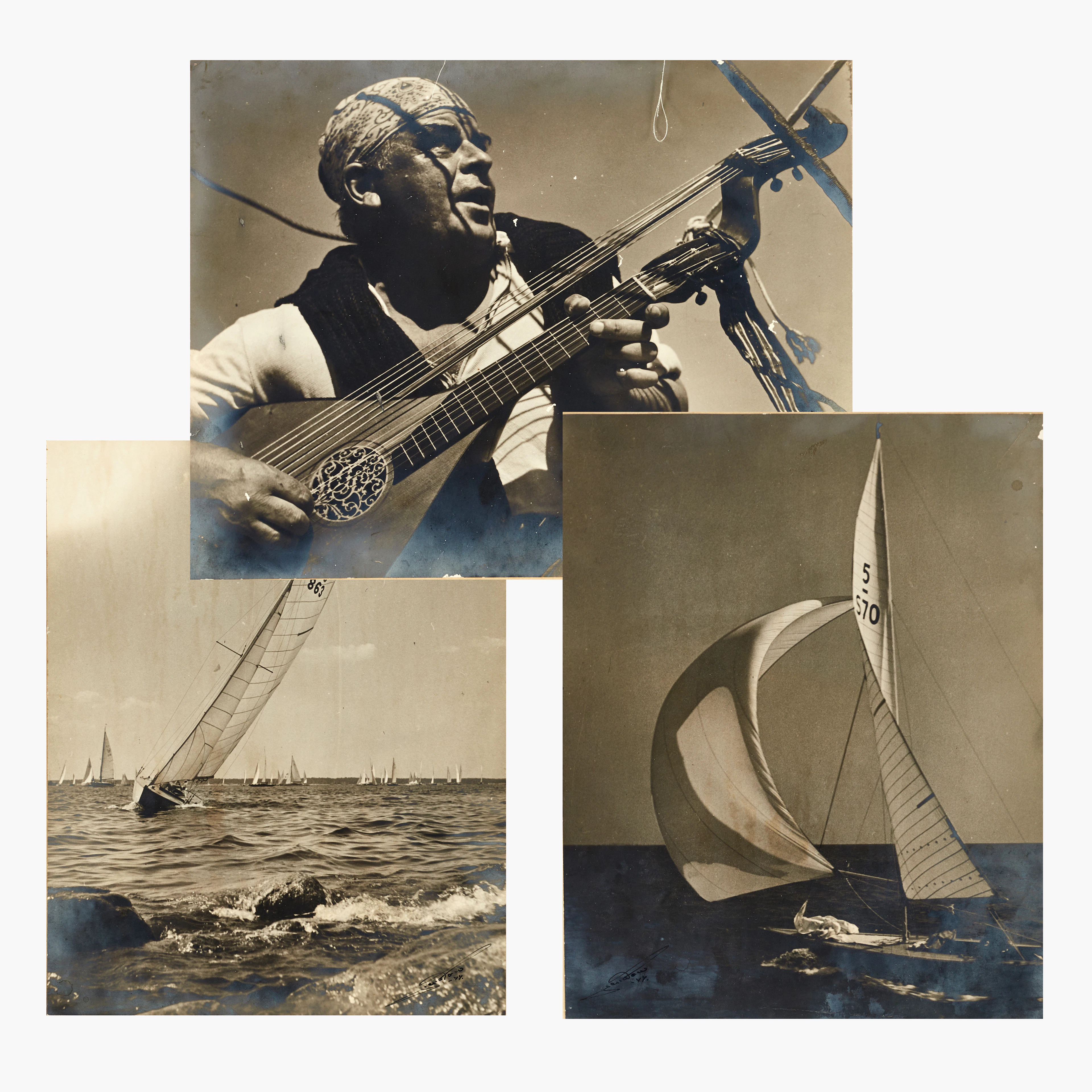 PER-OLOW ANDERSON (1921-1989). Fotografier, 3 st, Sandhamnsregattan