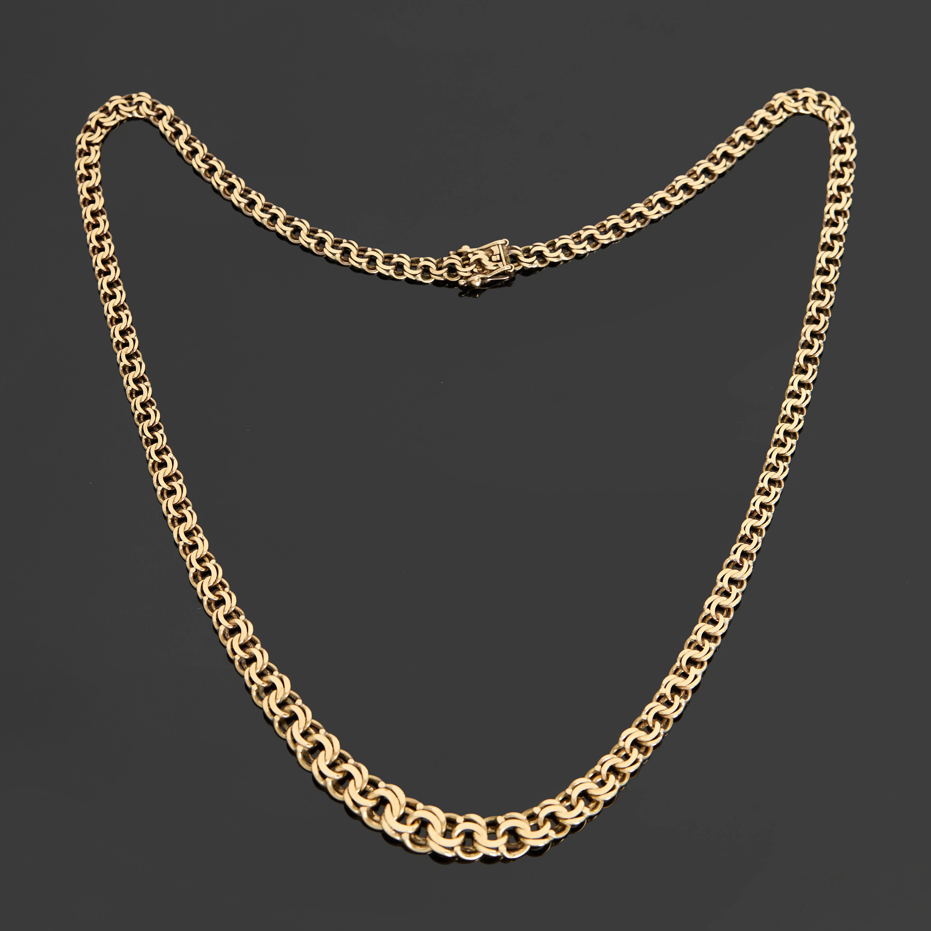 COLLIER, 14k guld, doserad bismarck-länk.