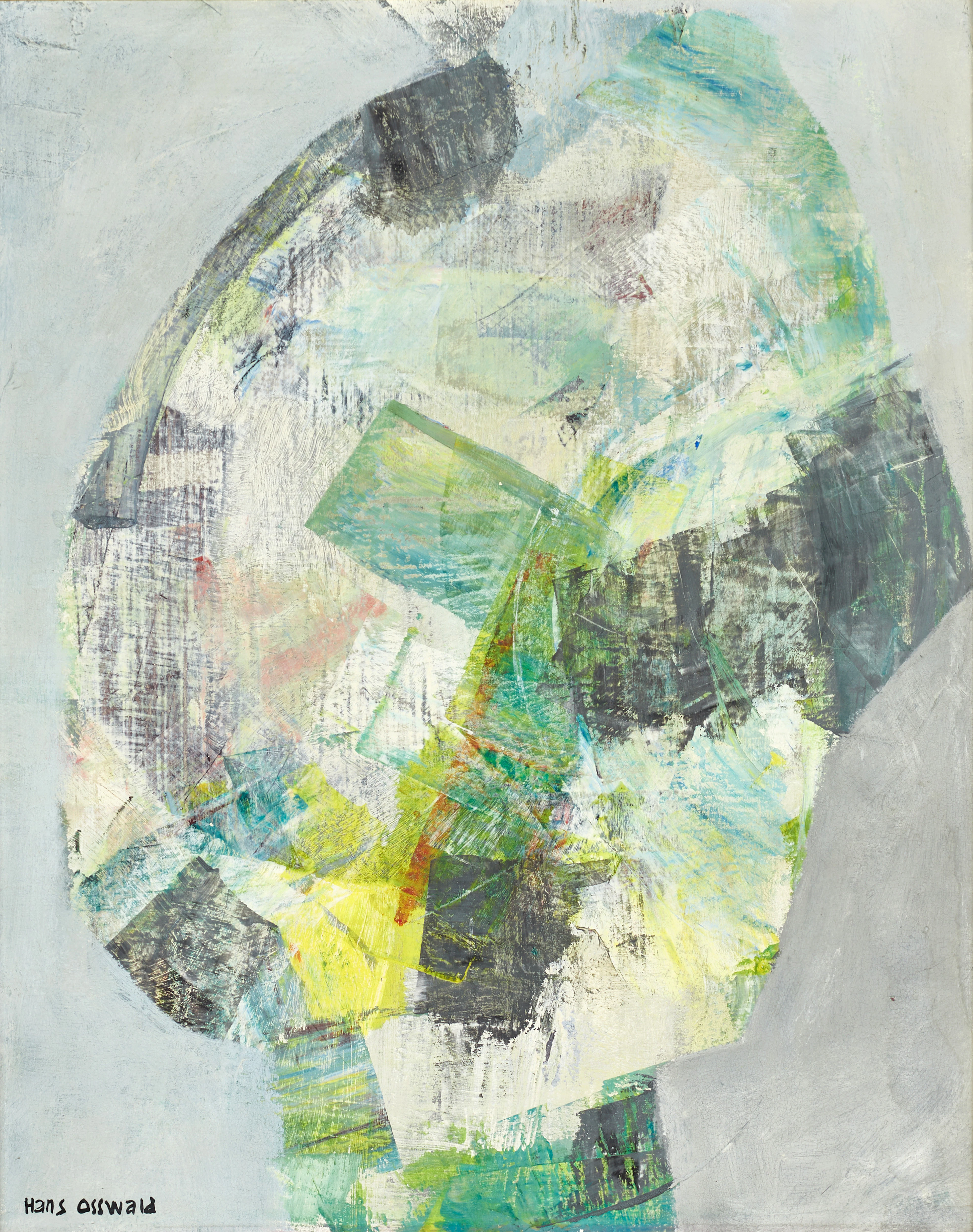 HANS OSSWALD (Kungs-Barkarö 1919-2002 Malmö), Porträtt, signerad Hans