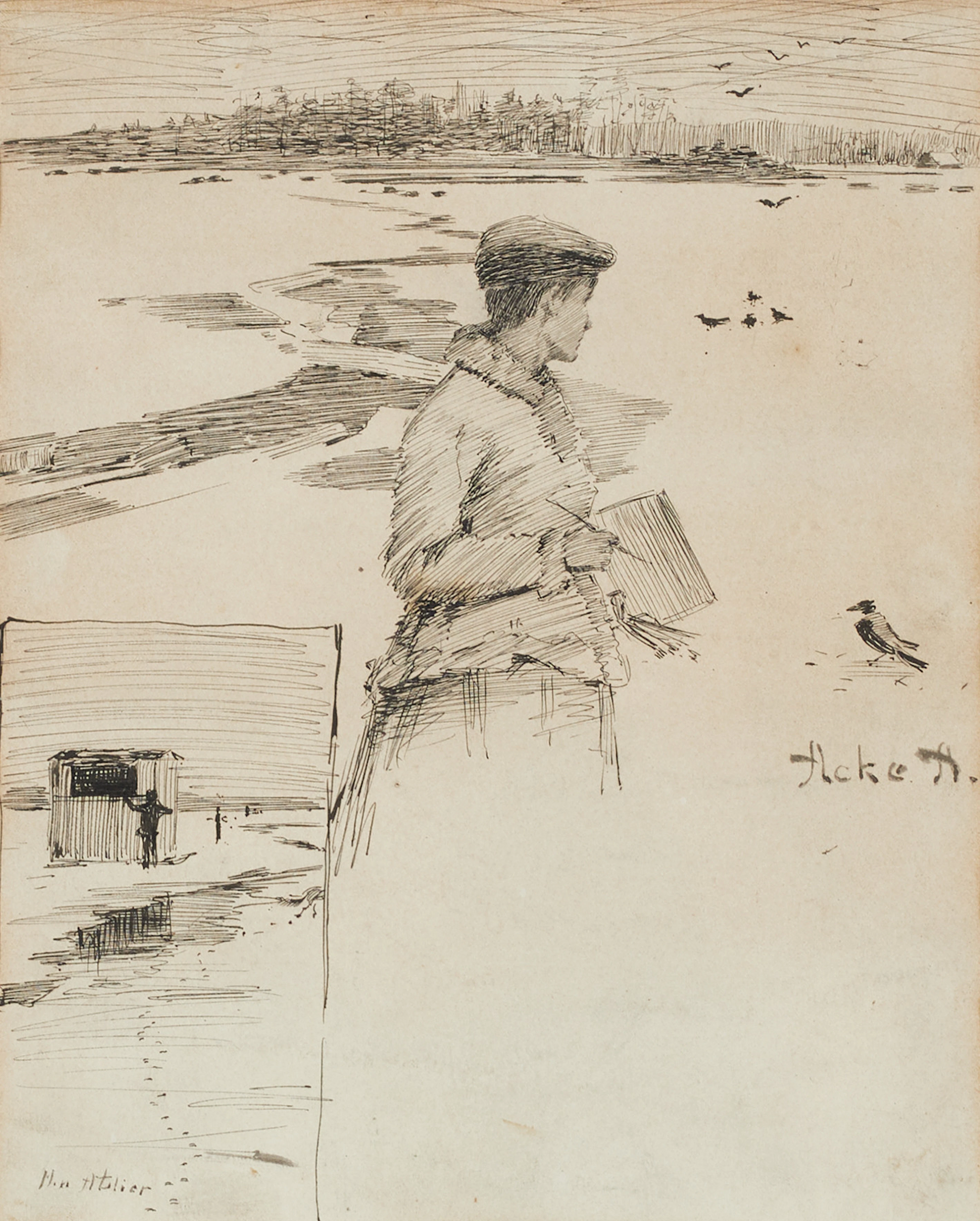 J.A.G. ACKE (JOHAN AXEL GUSTAF) 1859–1924, Motiv från Önningeby, Åland