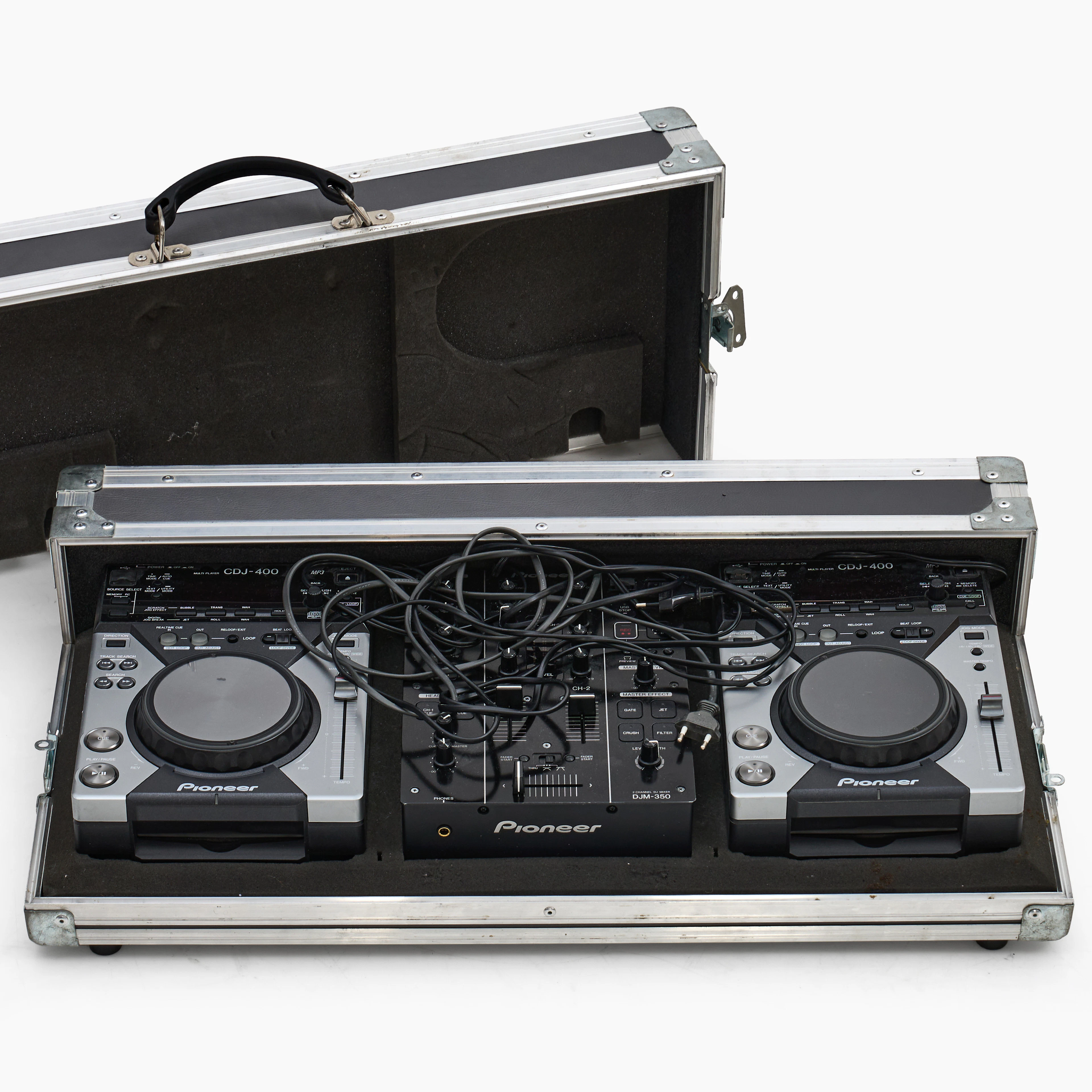 PIONEER DJ-mixerset, 2 CDJ350 multimedia deck med två CDJ400 högtalare.