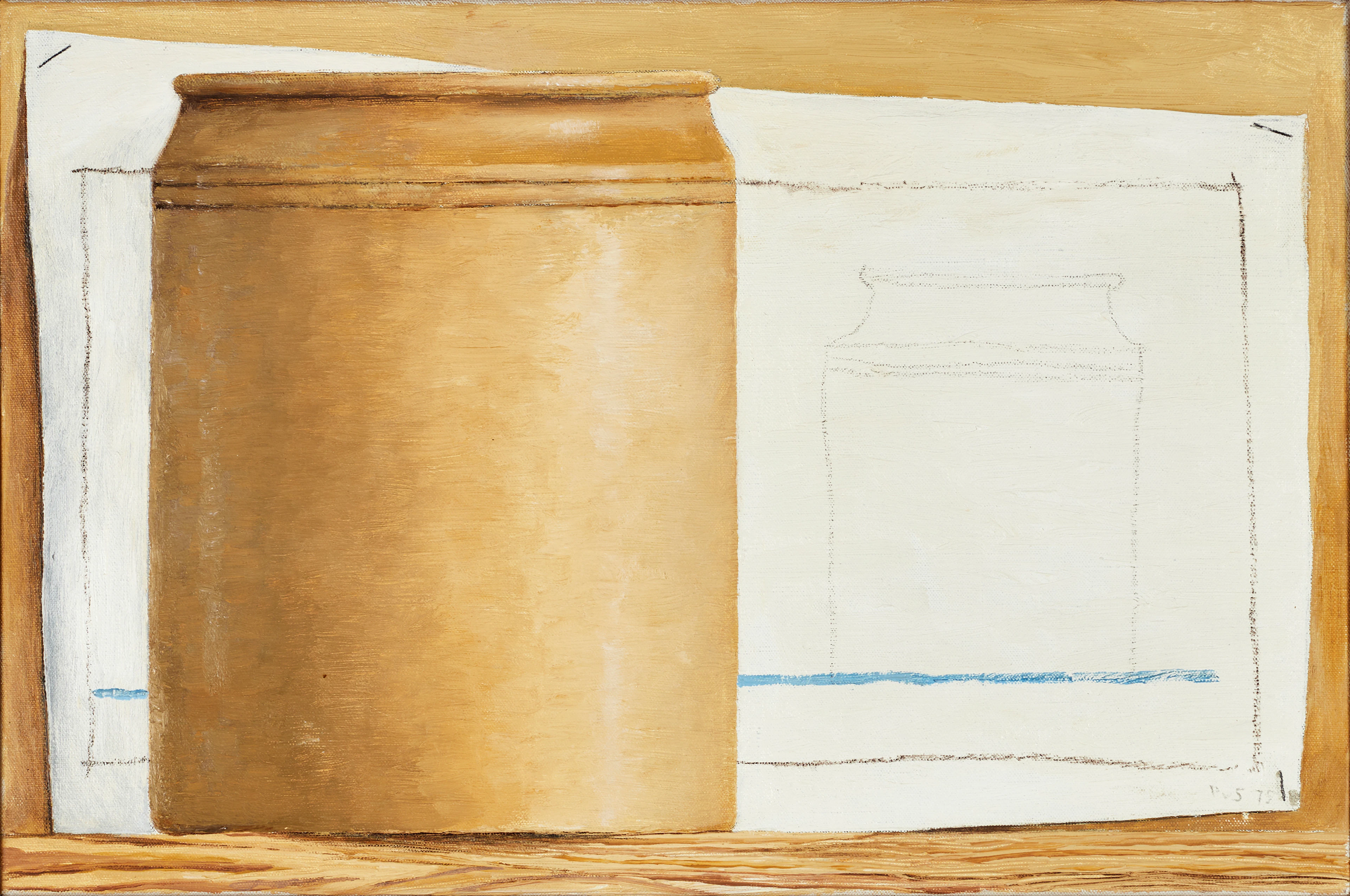 PHILIP VON SCHANTZ (1928-1998). Trompe l'oeil med lerkrus, monogramsignerad