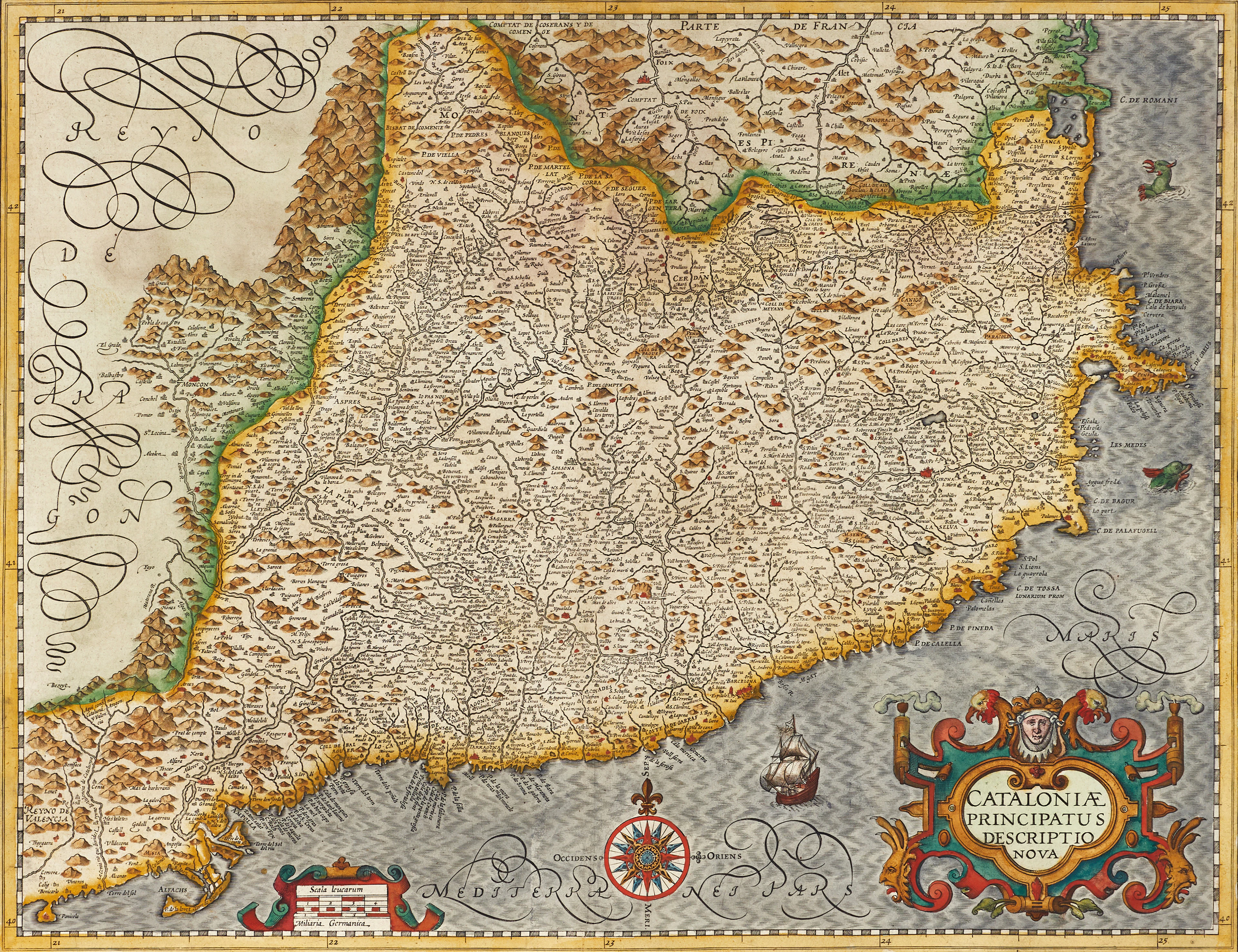MERCATOR/HONDIUS, Cataloniæ Principatus Descriptio Nova, 1633.