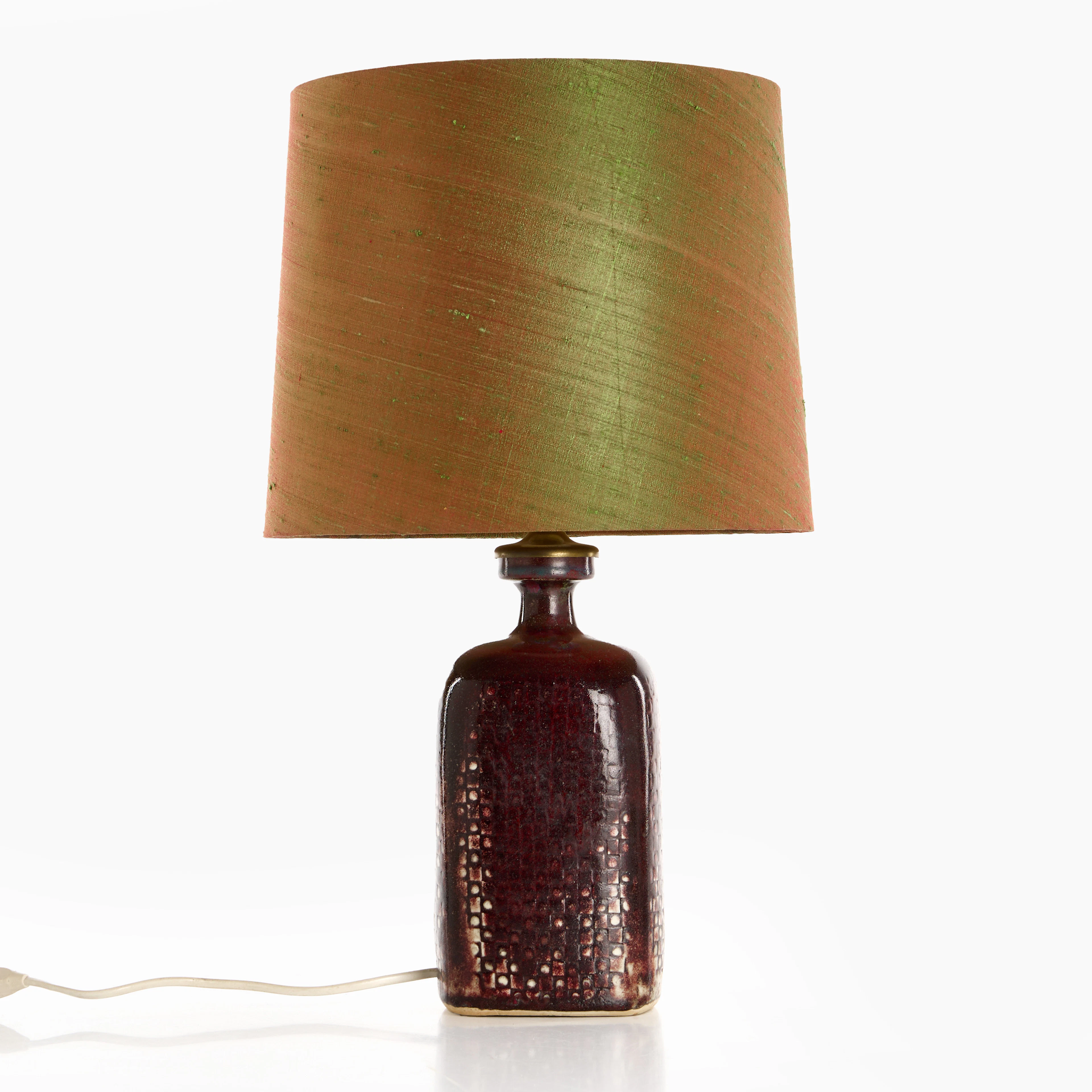 STIG LINDBERG. Bordslampa / vas, Gustavsbergs studio 1971, stengods