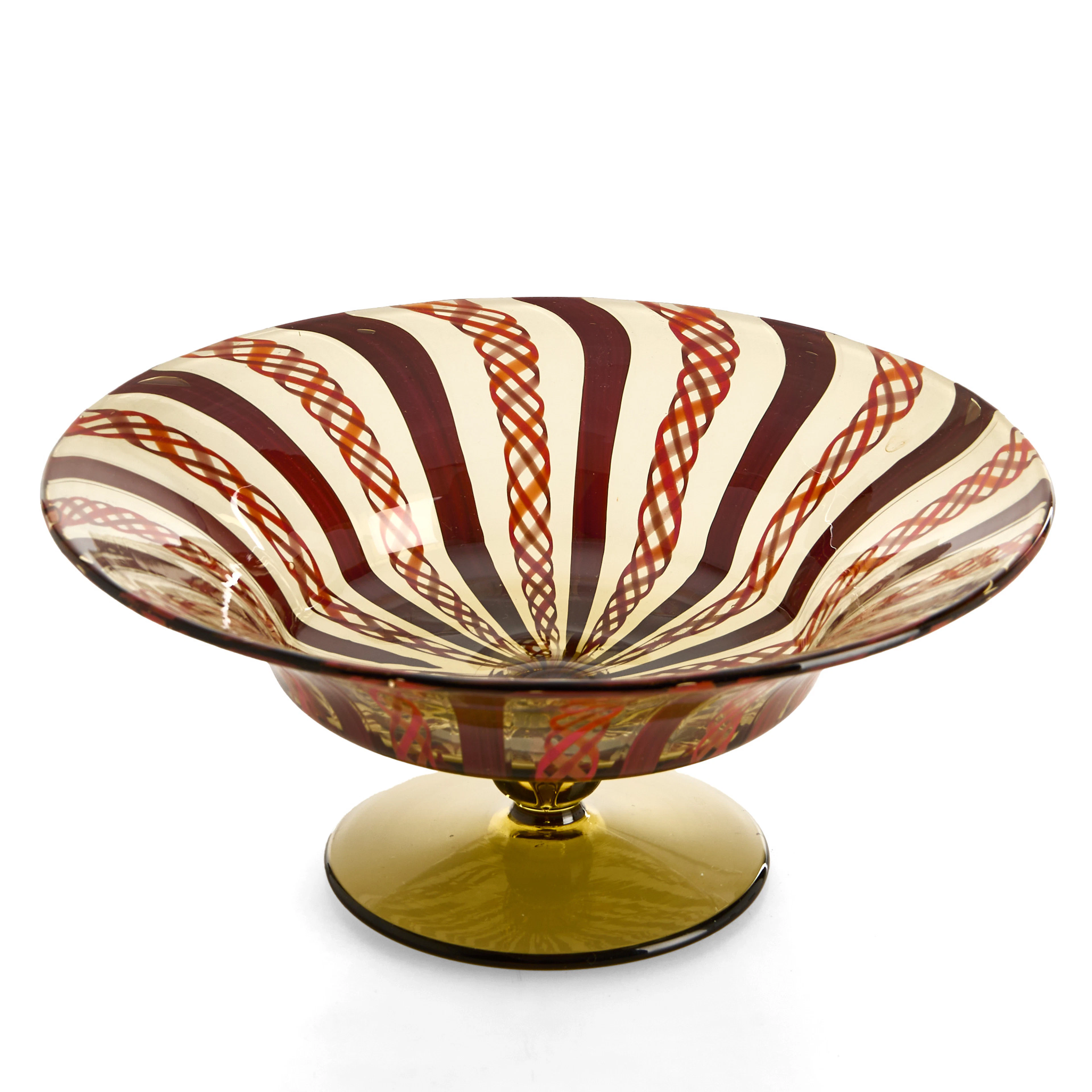 SKÅL på FOT, möjligen Murano, 1900-talets mitt, röktonat glas med