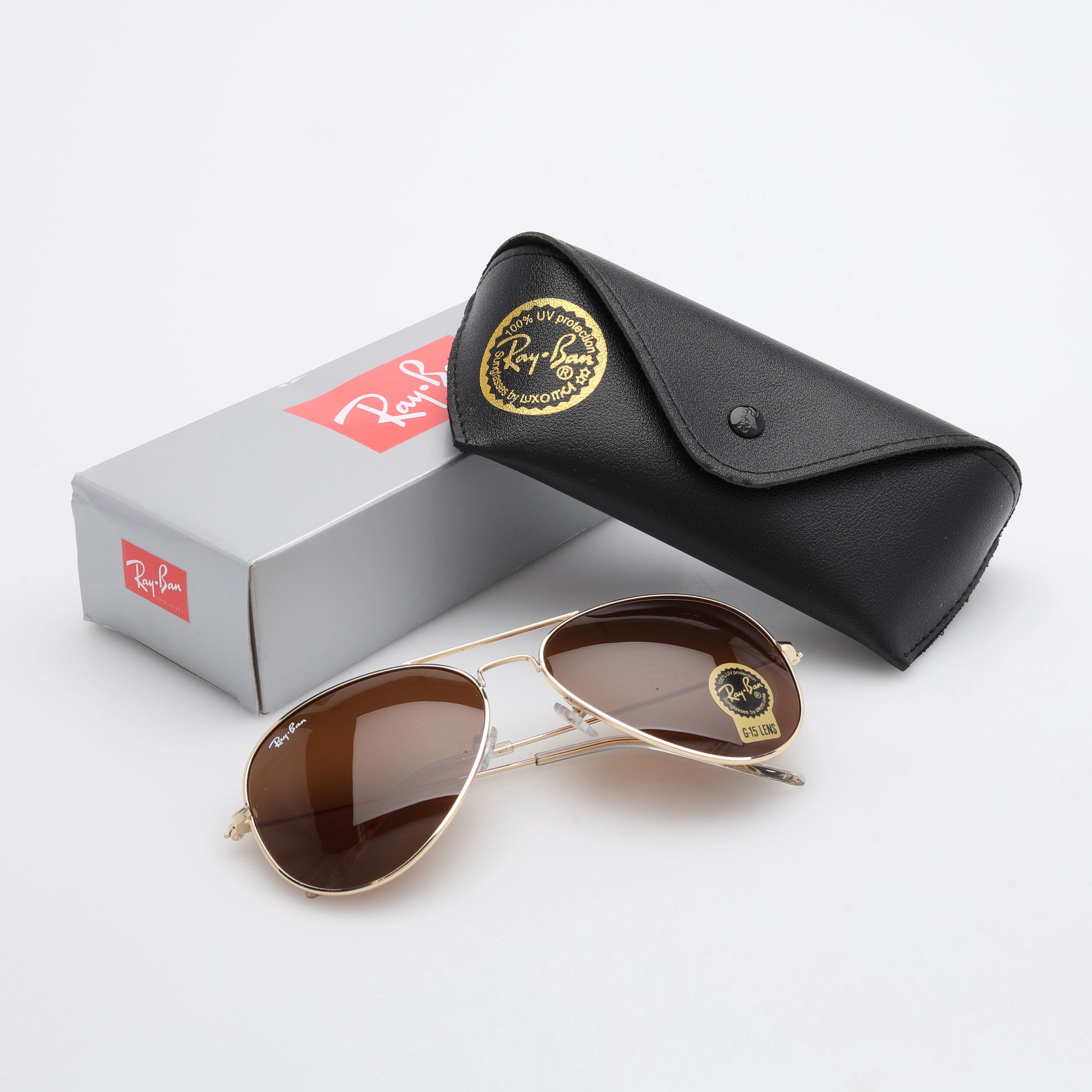 SOLGLASÖGON, PILOT-MODELL, RAY-BAN.
