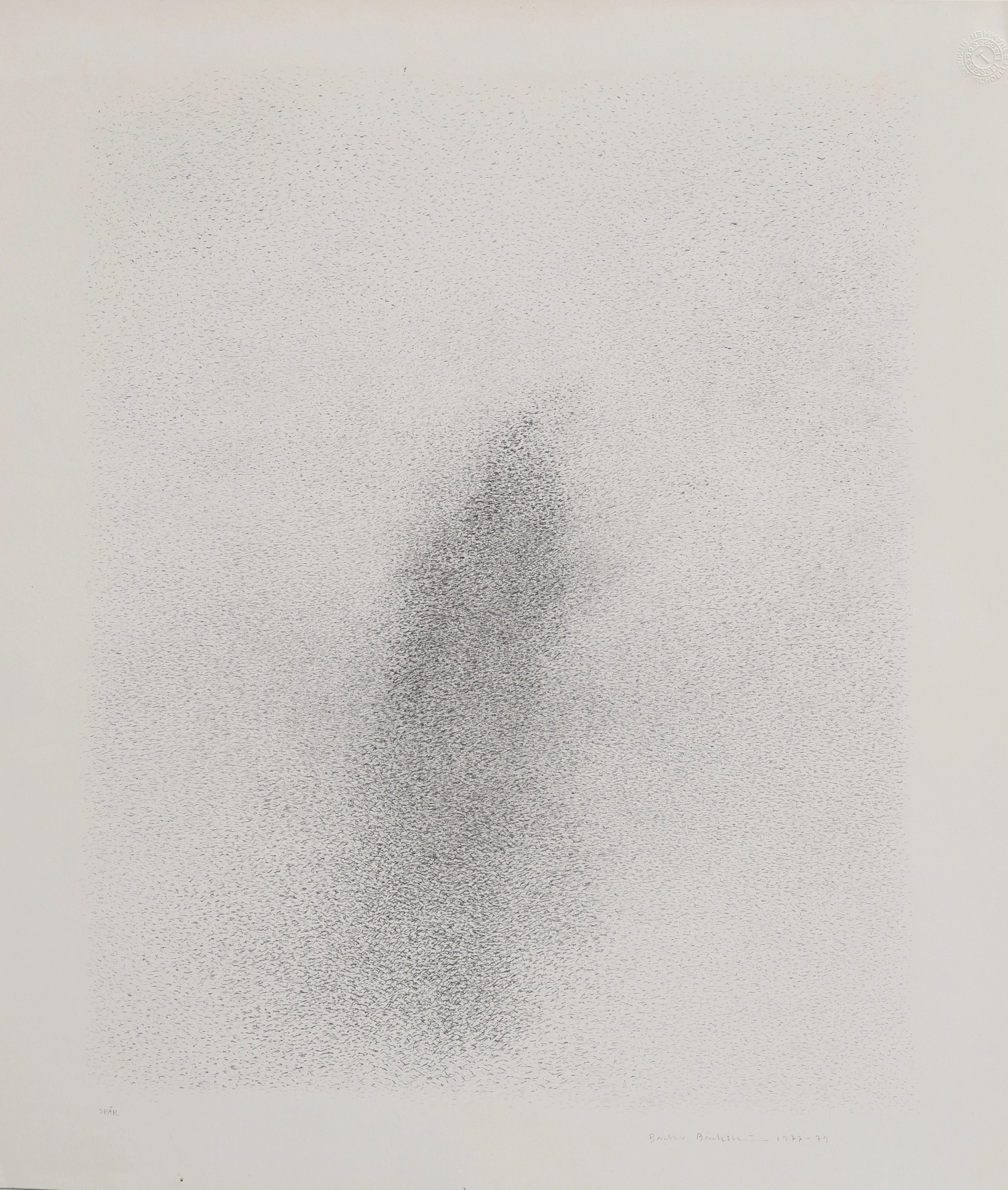 BARBRO BÄCKSTRÖM. GRAFIT PÅ PAPPER, "SPÅR", SIGNERAD OCH DATERAD 1977-79.