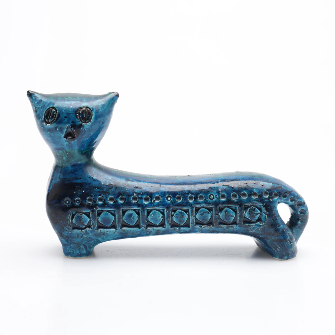 ALDO LONDI. FIGUR I FORM AV KATT, RIMINI BLUE, BITOSSI, ITALIEN.