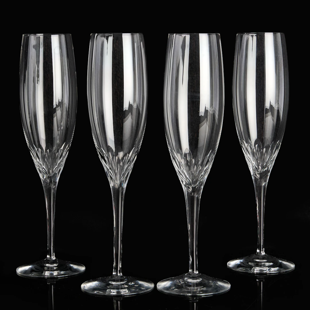 ILS LANDBERG. "Prelude", champagneglas, 4 st, Orrefors.