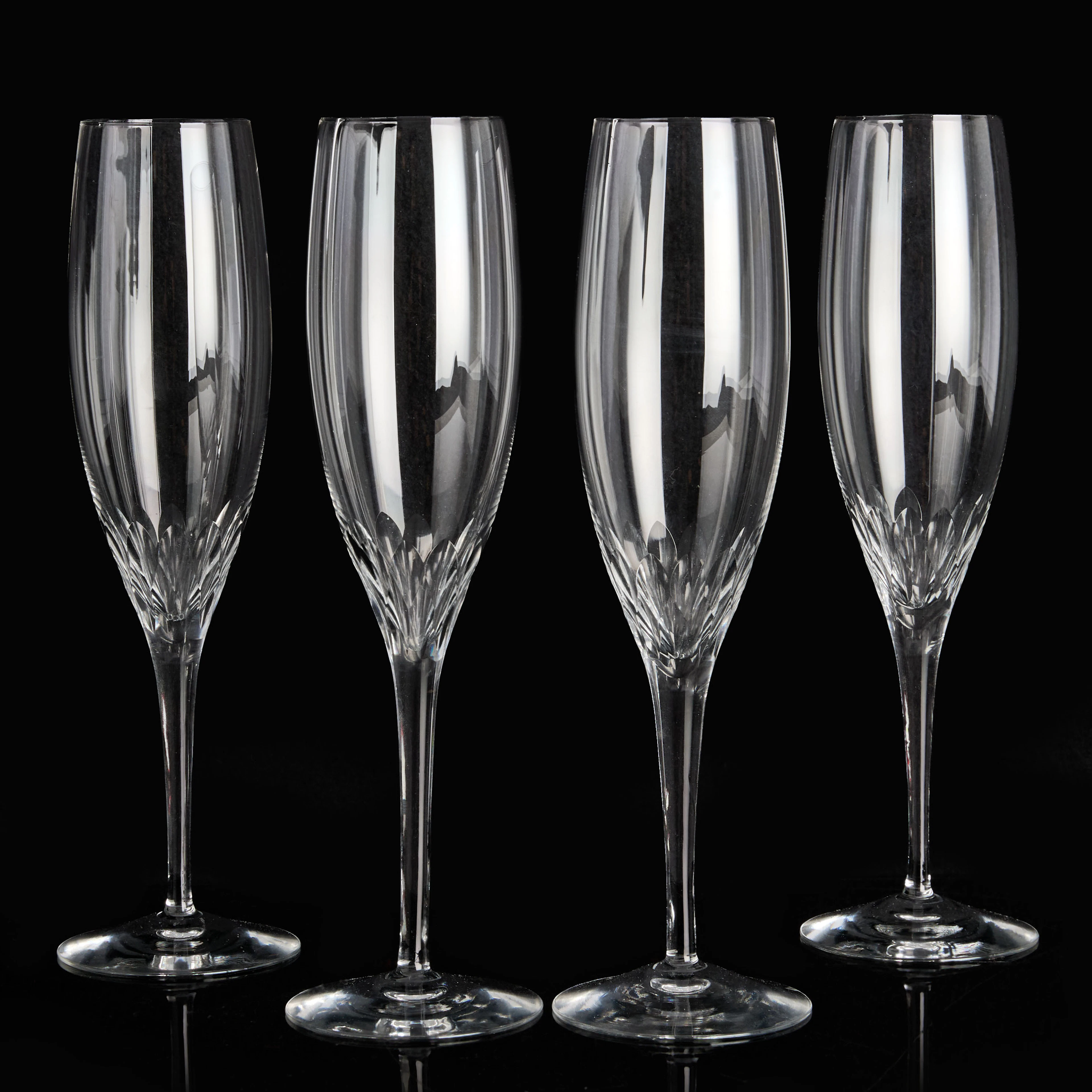 ILS LANDBERG. "Prelude", champagneglas, 4 st, Orrefors.