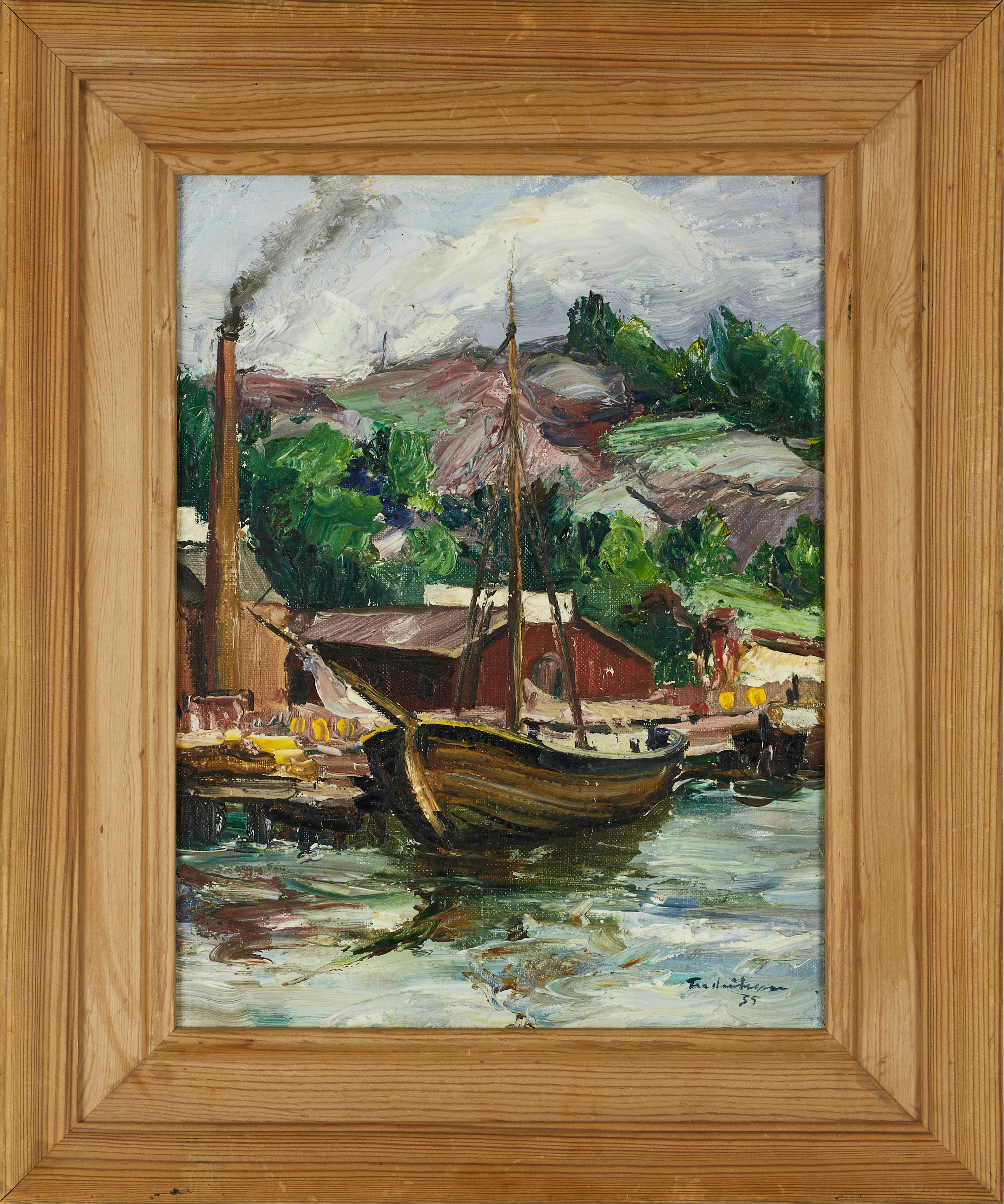 CARL EINAR "Figge" FREDRIKSSON (1887-1951), Vy från Årstaviken mot