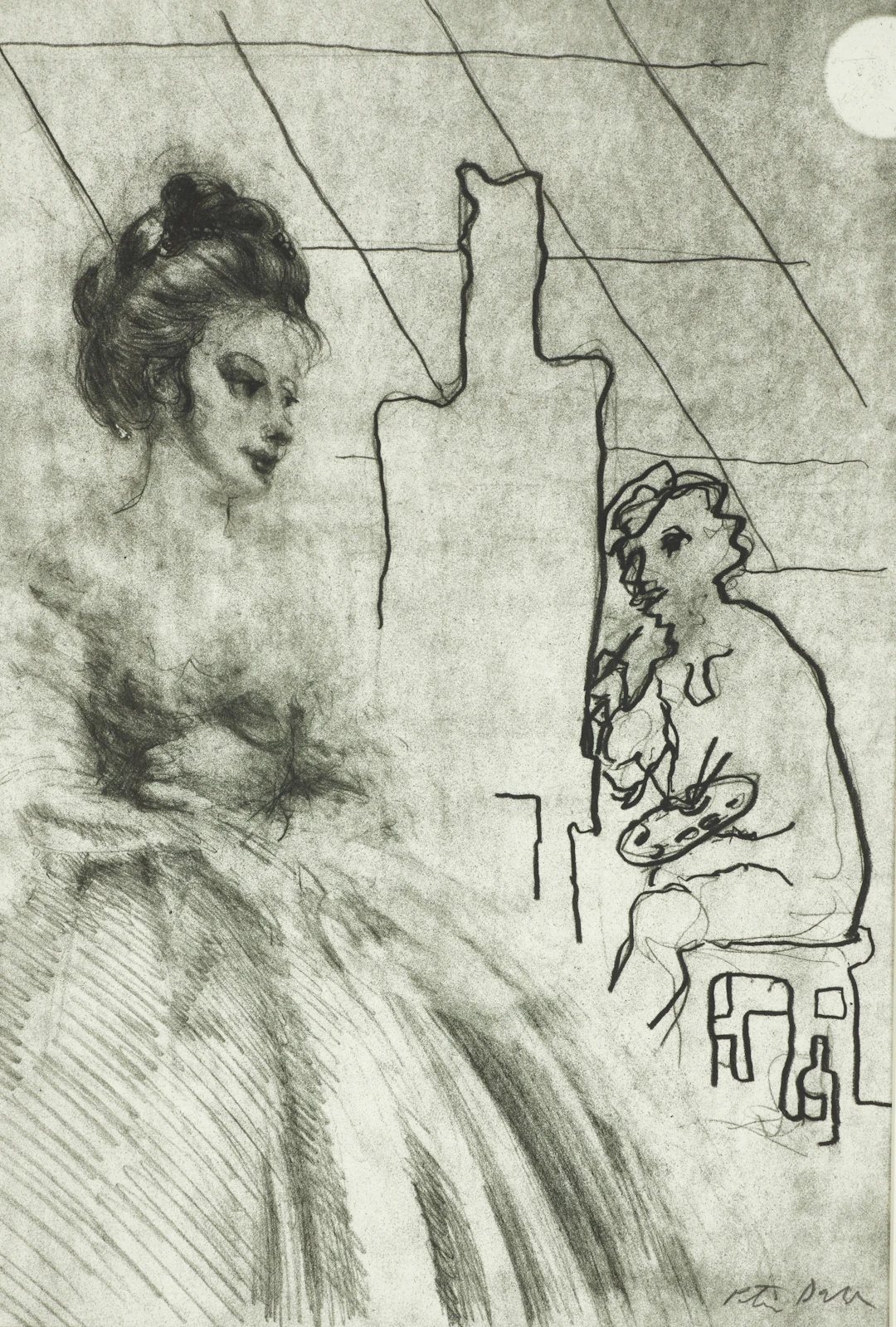 PETER DAHL (1934-2019). "Epistel N:o 66", utförd 1984, signerad, litografi.