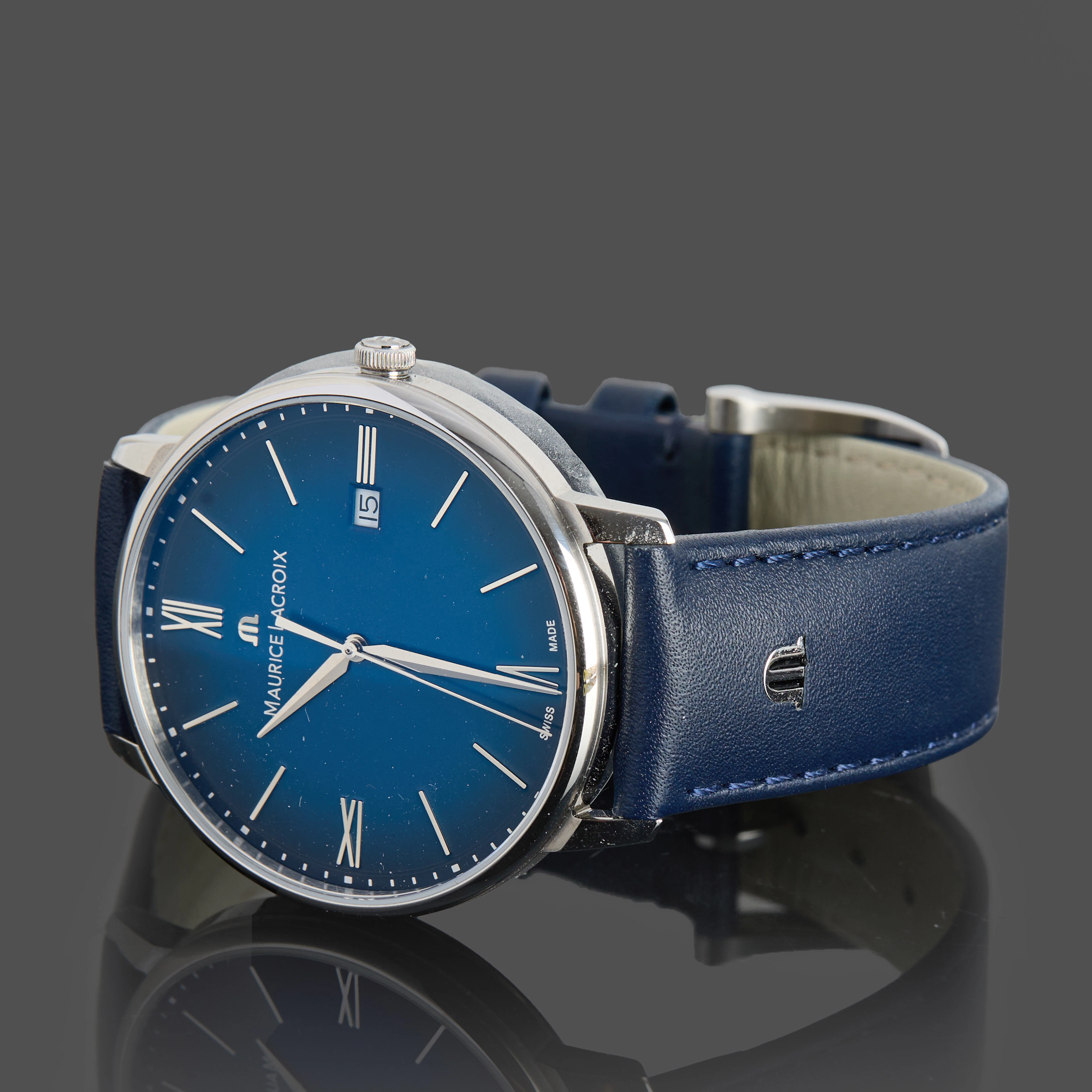 MAURICE LACROIX, armbandsur, Eliros, stål Quartz, safirglas, datum