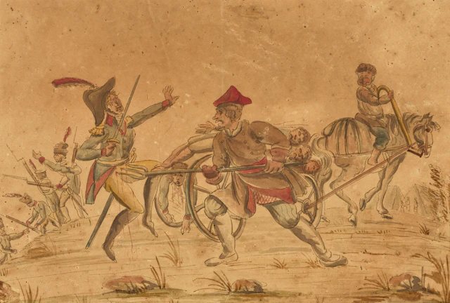 LORENZ AXEL FREDRIK ARMFELT (1791-1844). TILLSKRIVEN. "Hånbild från