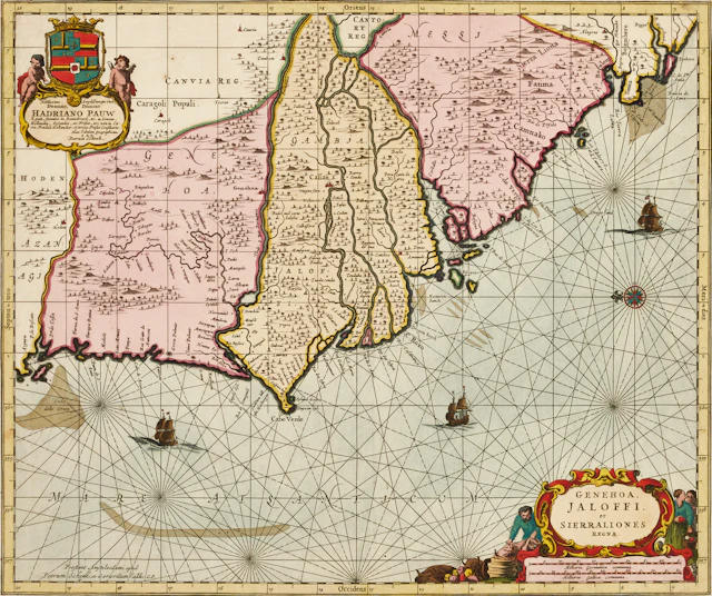JANSSONIUS/SCHENK/VALK, Genehoa, Jaloffi et Sierraliones Regna, ca 1700.