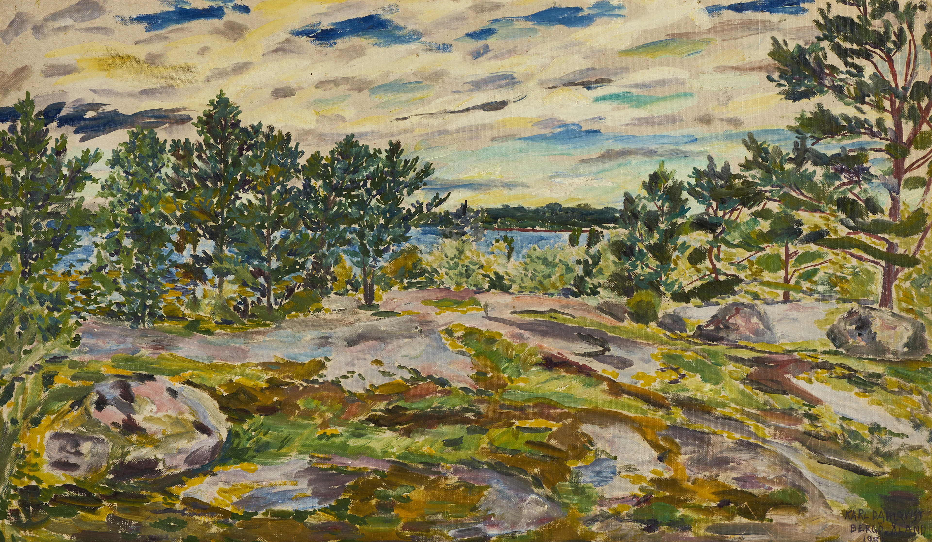 KARL DAHLQVIST (1900–1971). "Bergö, Åland", signerad, daterad 1938