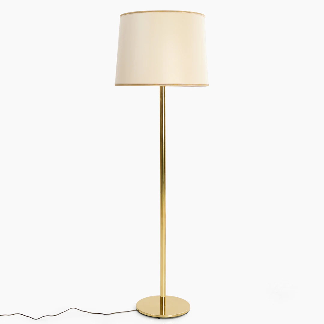 GOLVLAMPA, Tr & Co, Norge, 1900-talets andra hälft, etikettmärkt, mässing.