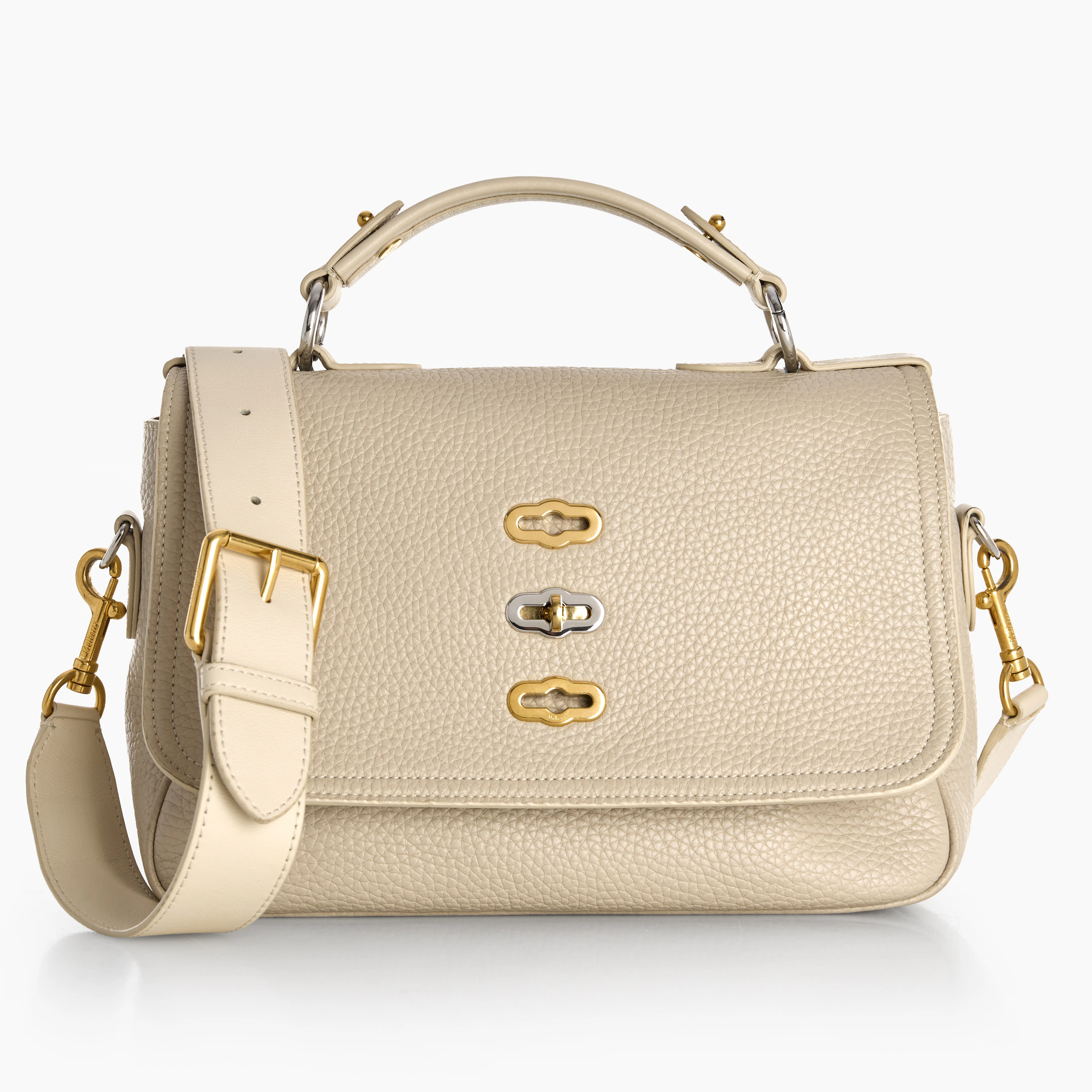 MULBERRY, väska "Bryn Satchel Bag", beige, läder.
