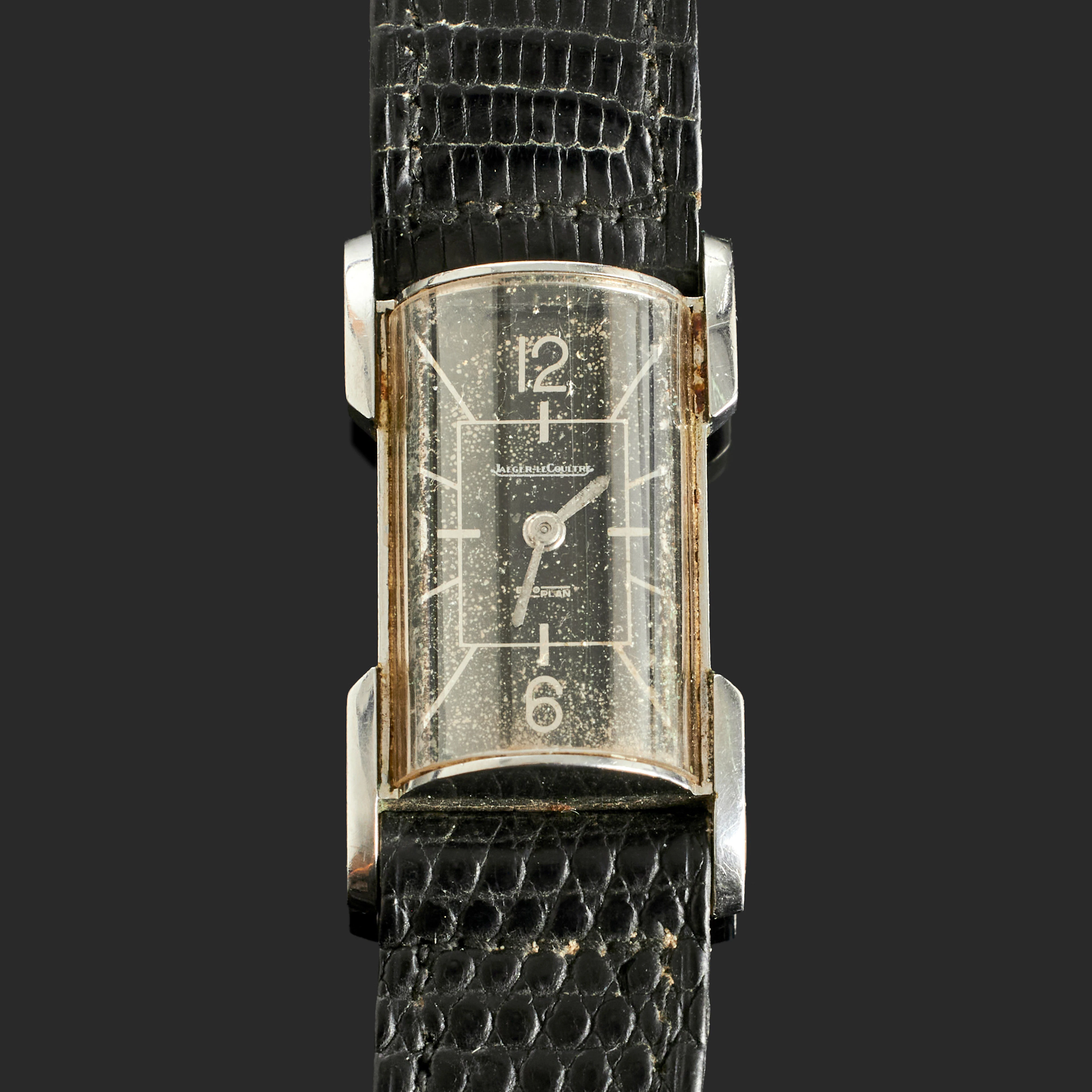 JAEGER-LECOULTRE, armbandsur, Duoplan, stål, 1930/40-tal.