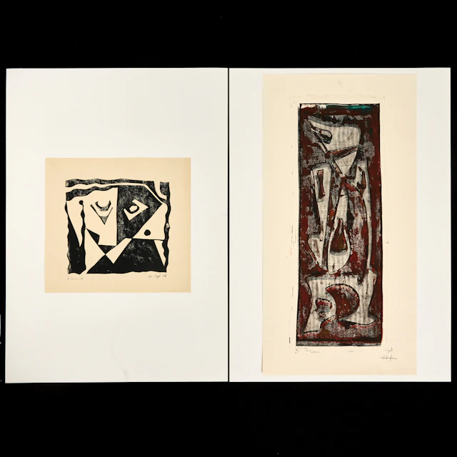 HEINZ SEVENICH (Aachen/Tyskland 1935-2023): (2) Kompositioner, signerade