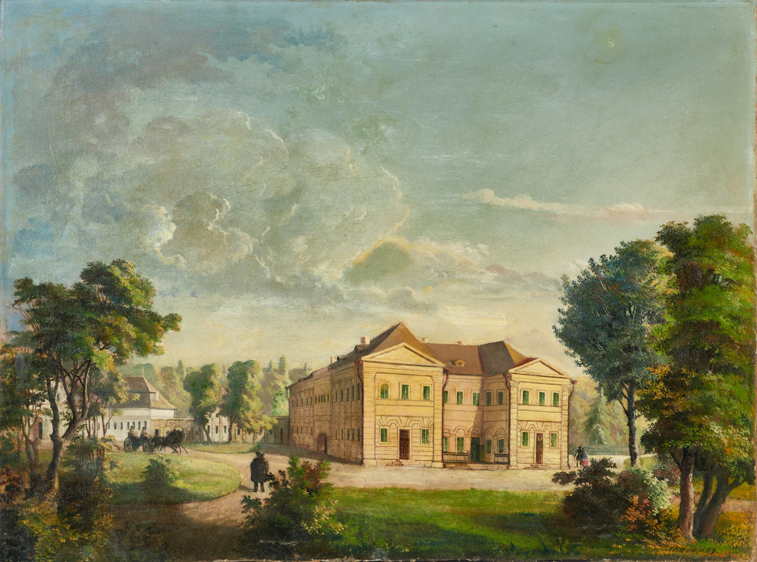 BÉLA PÁLLIK (Ungern, 1845-1908), Károlyi-kastély i Nagykároly (idag