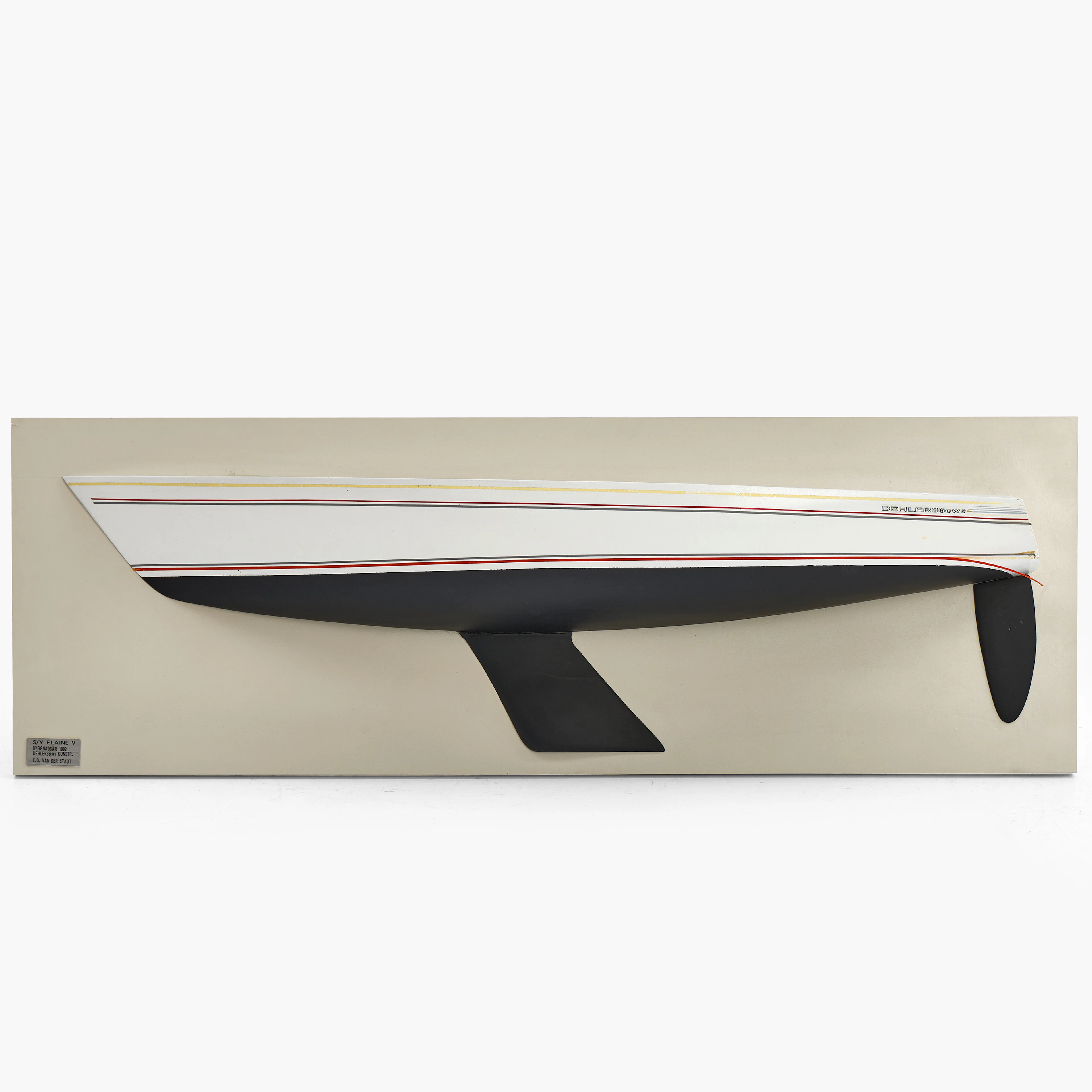 HALVMODELL, S/Y ELAINE V, byggnadsår 1992, Dehler 36cws, Konstruktör: