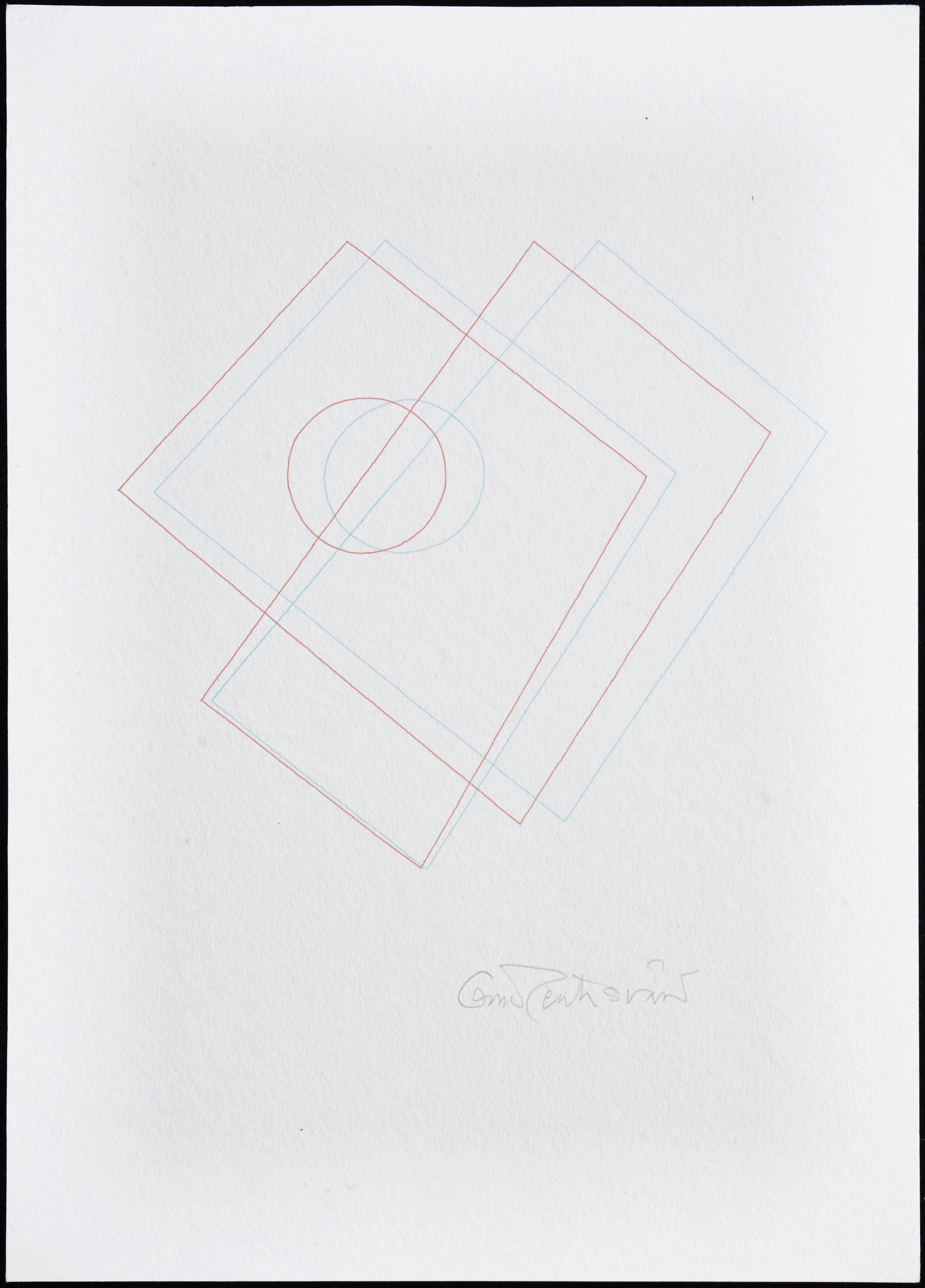 OSCAR REUTERSVÄRD (Sverige, 1915-2002), Perspective japonaise - Omöjlig