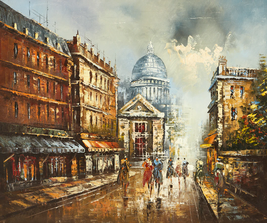 OIDENTIFERAD KONSTNÄR (1900-TAL). Motiv från Paris, signerad, olja på duk.