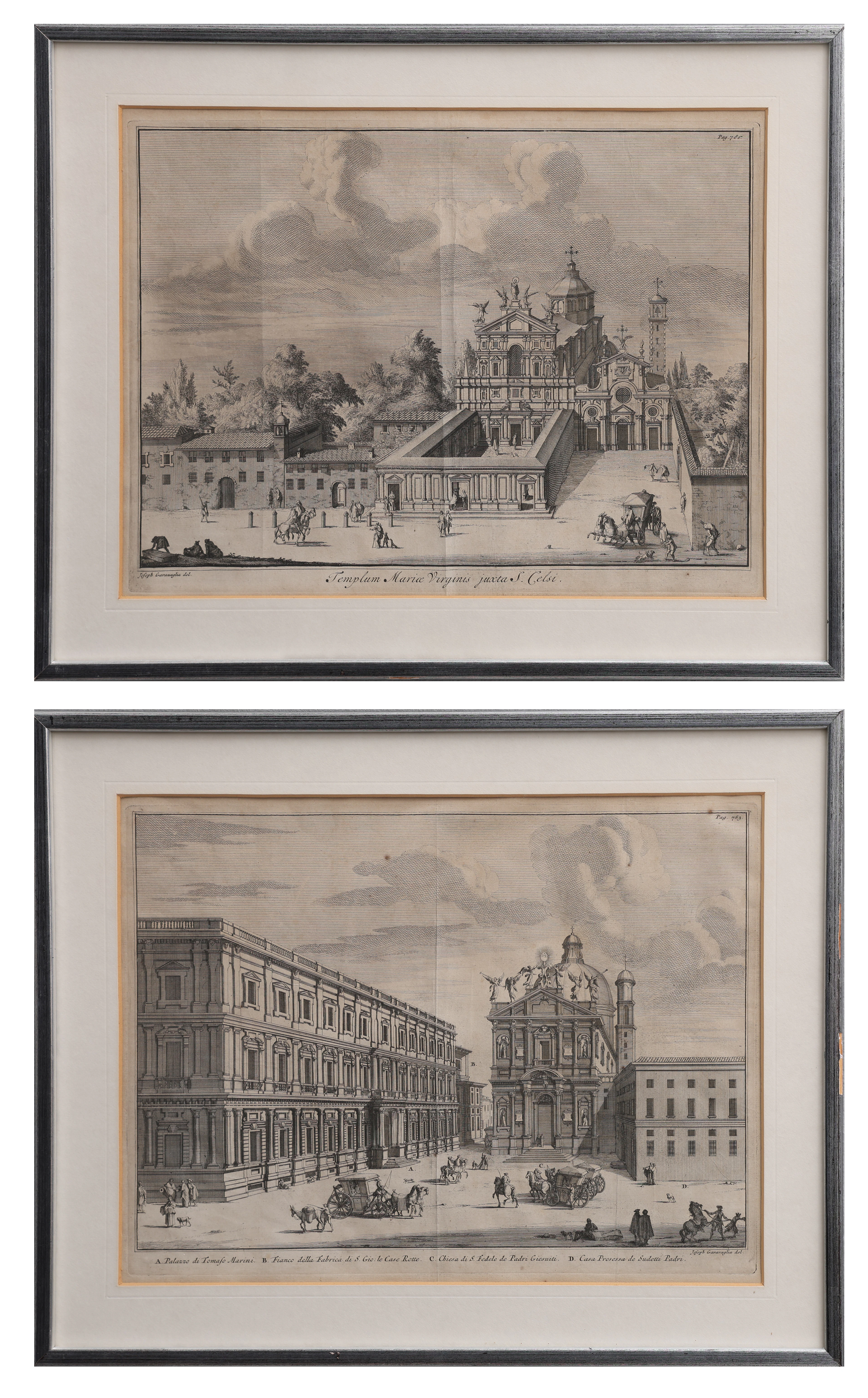GRAFIK 2 DELAR, KOPPARSTICK, italiensk arkitektur, Giovanni Giorgio