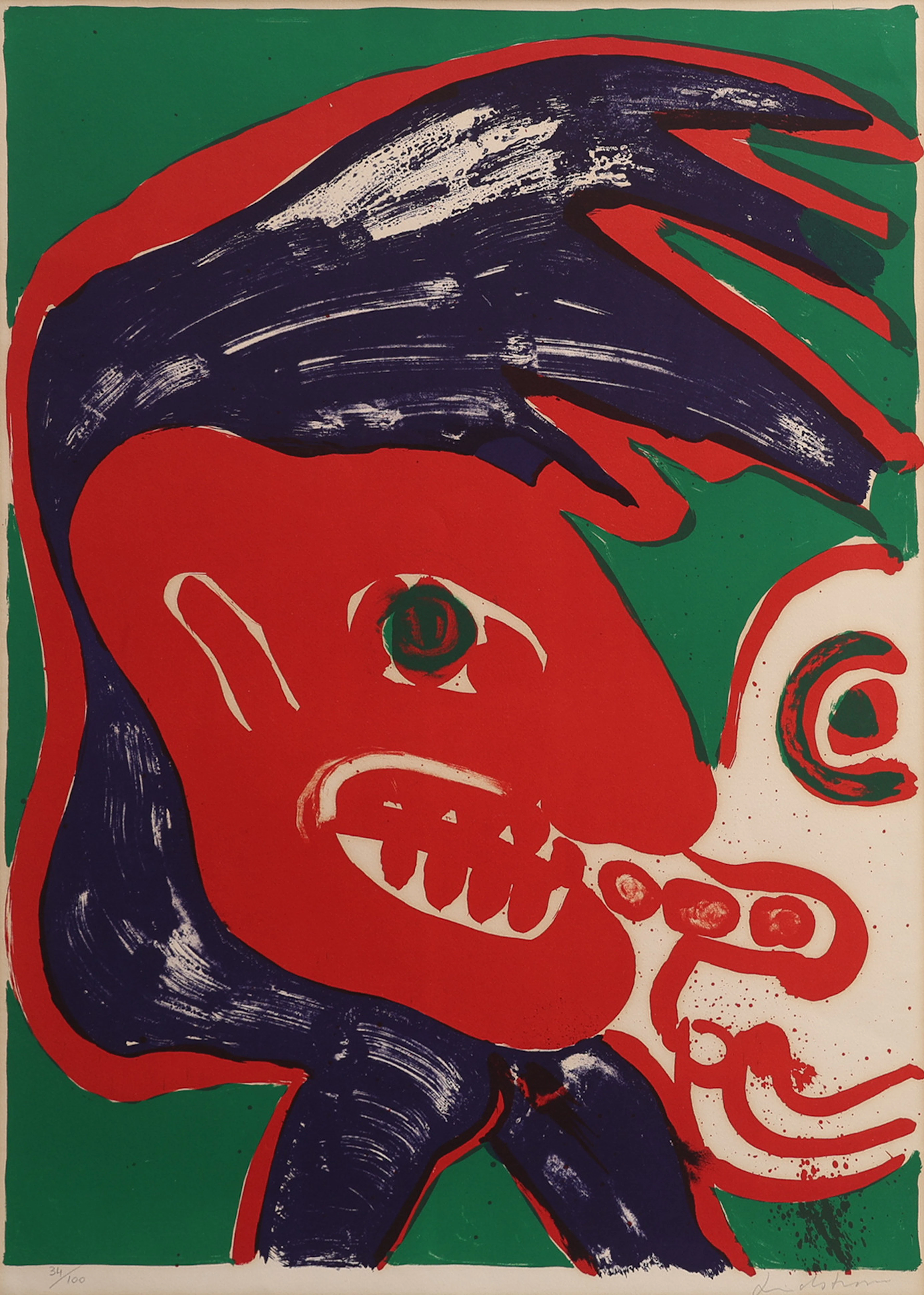 BENGT LINDSTRÖM. Litografi, komposition, numrerad 34/100.