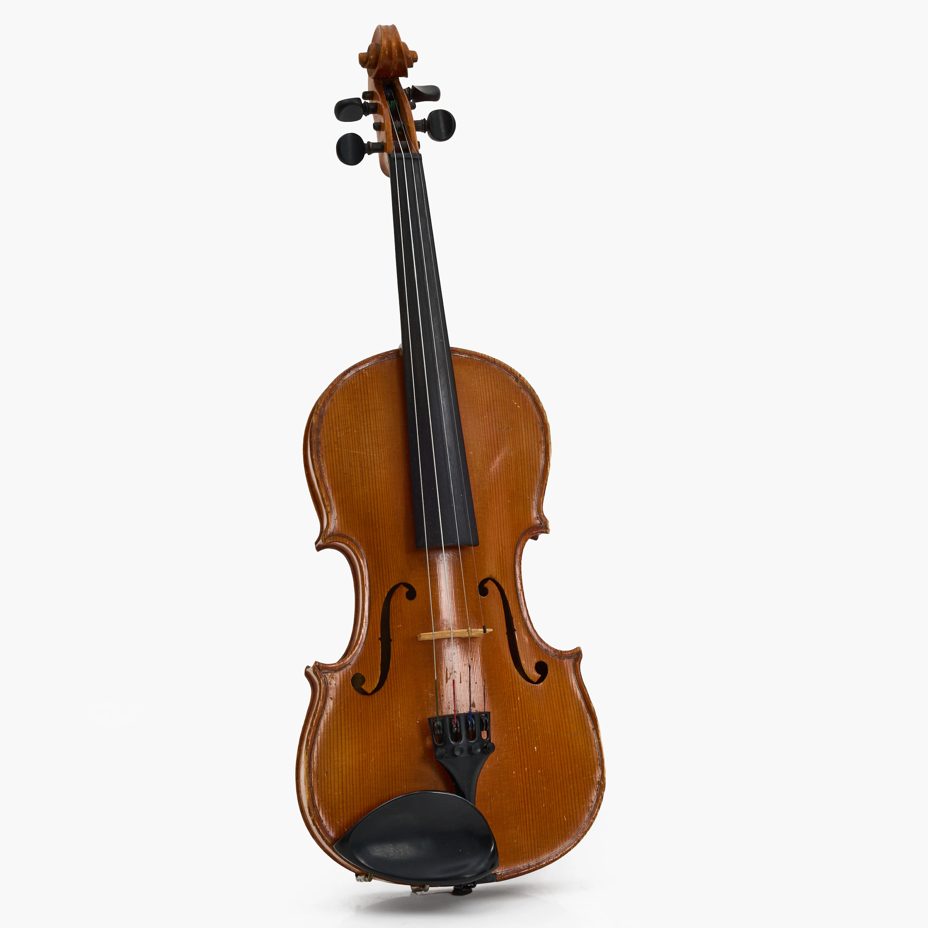 VIOLIN med STRÅKE (2 delar). Tysk Stradivarius-kopia (inändigt etikettmärkt)