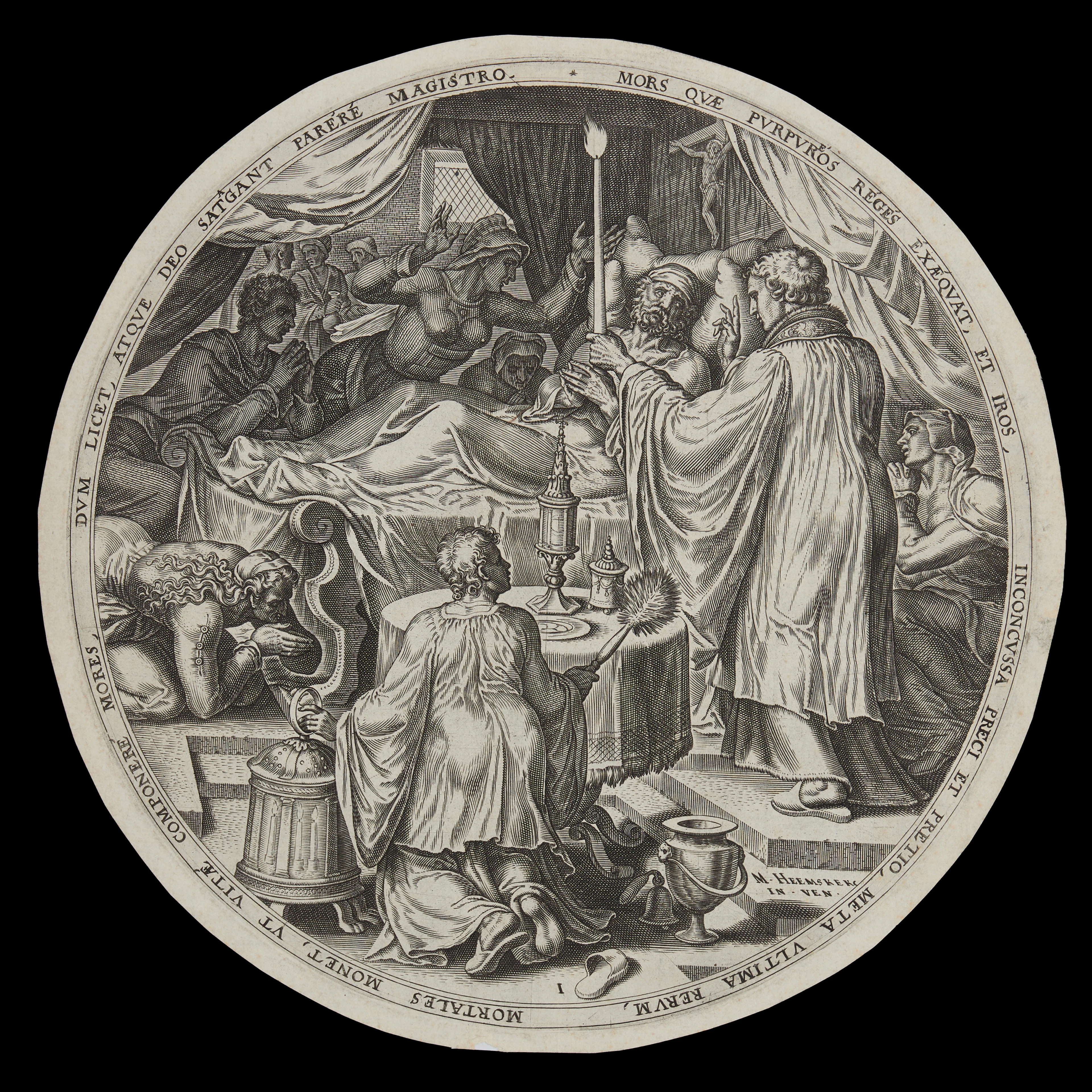 PHILIP GALLE (1537-1612), ”Mors quæ purpuros reges exæquat,…”, (The