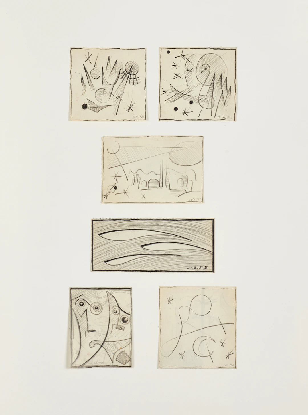 HEINZ SEVENICH (Aachen/Tyskland 1935-2023). Abstrakta kompositioner