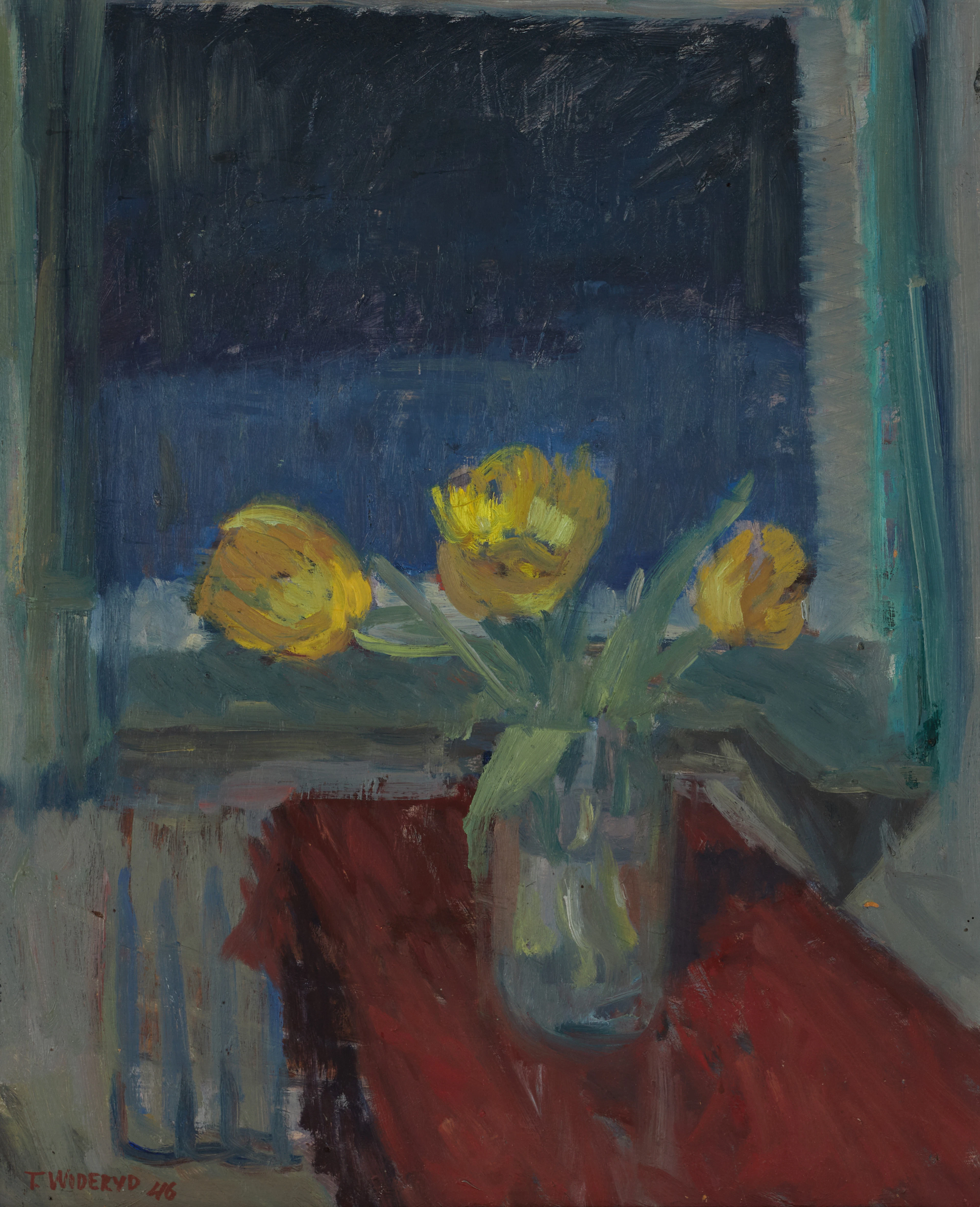 TORE WIDERYD (1908-1992). Blomsterstilleben, signerad och daterad