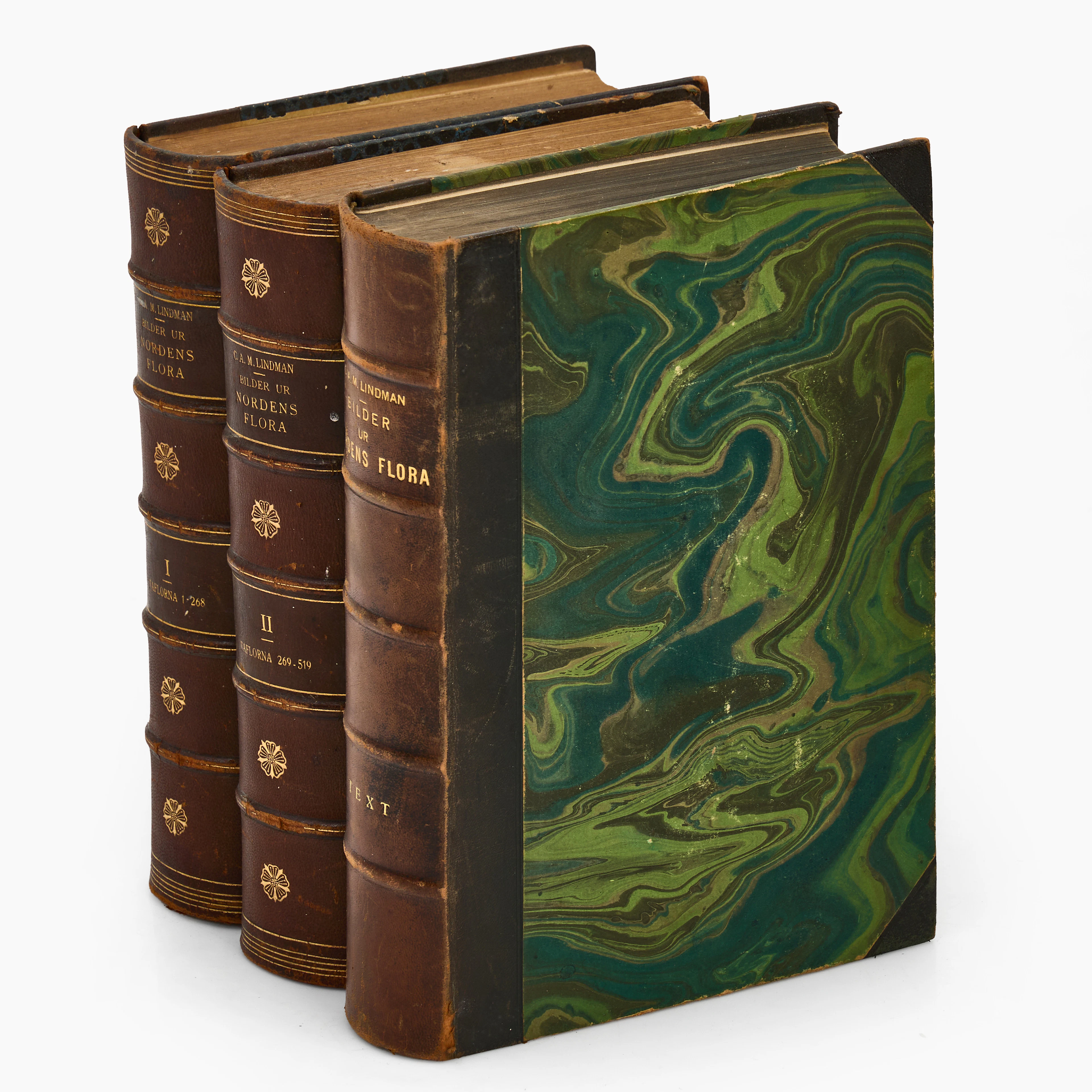 C. A. M. LINDMAN, "BILDER UR NORDENS FLORA I-II, 2 vol. Första upplagan.