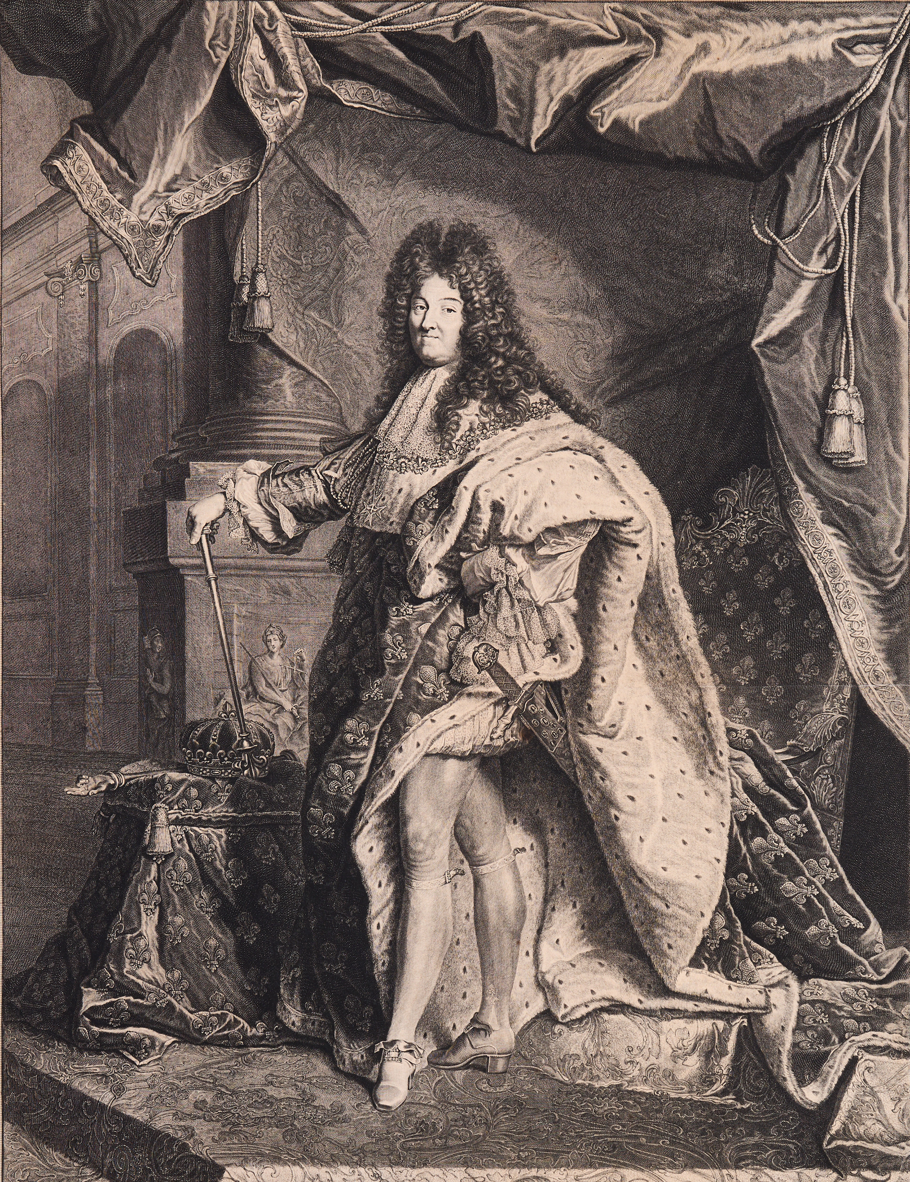 PIERRE DREVET (1663-1738), "Louis Le Grand", kopparstick ca 1712