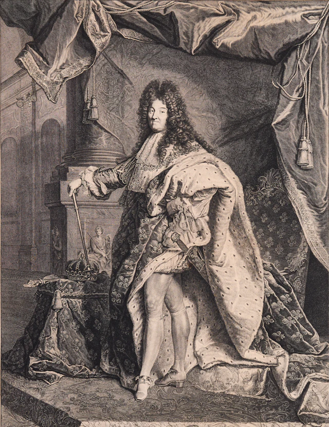 PIERRE DREVET (1663-1738), "Louis Le Grand", kopparstick ca 1712
