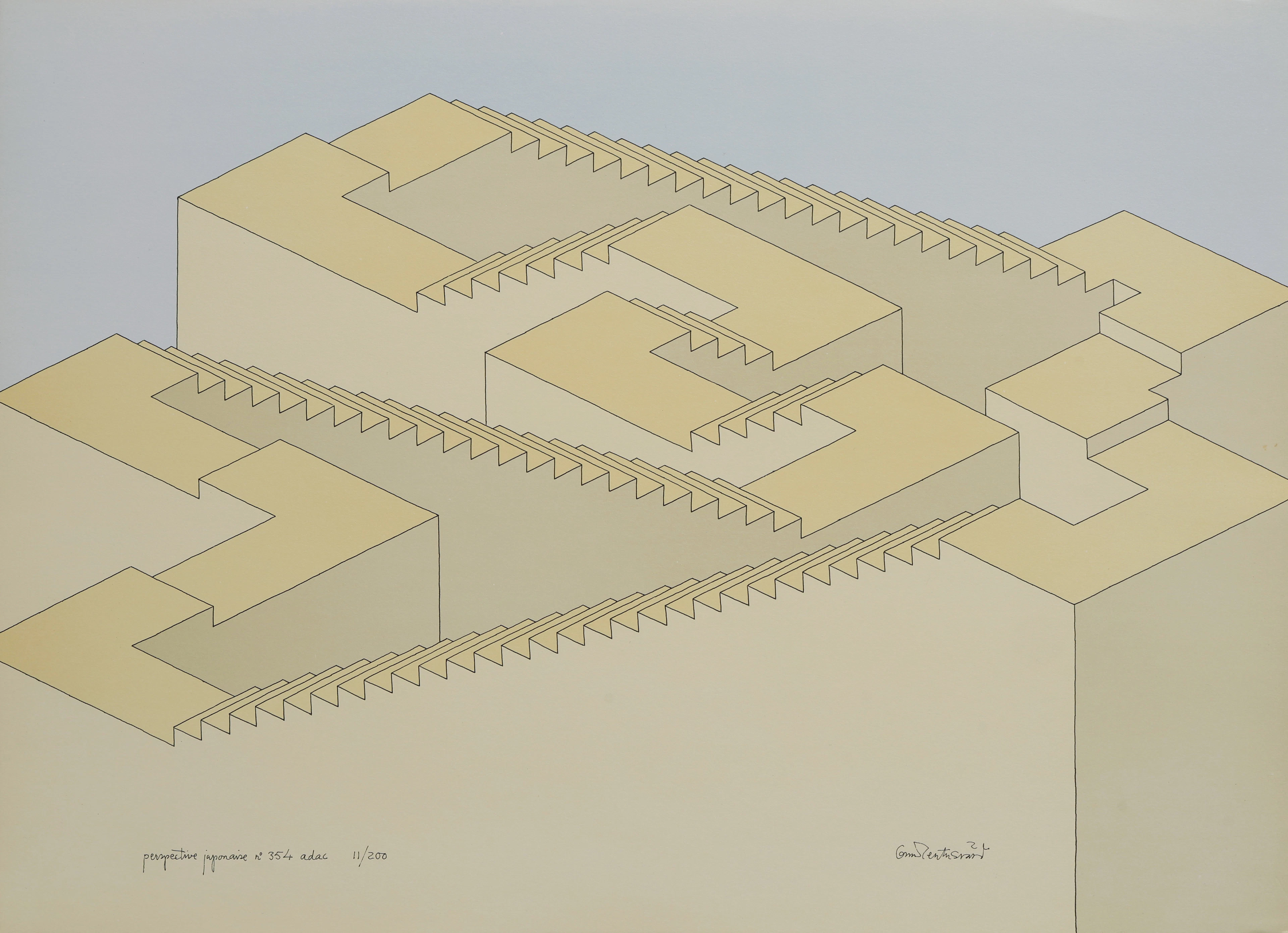 OSCAR REUTERSVÄRD. "PERSPECTIVE JAPONAISE NO 354 ADAC".